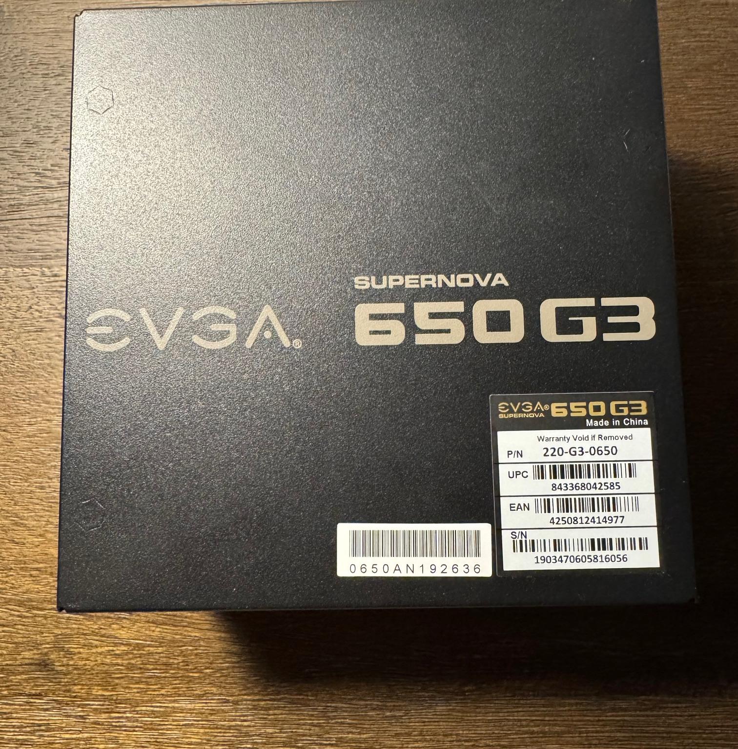 EVGA SuperNOVA G3, 80 Plus Gold 650W, Fully Modular PSU