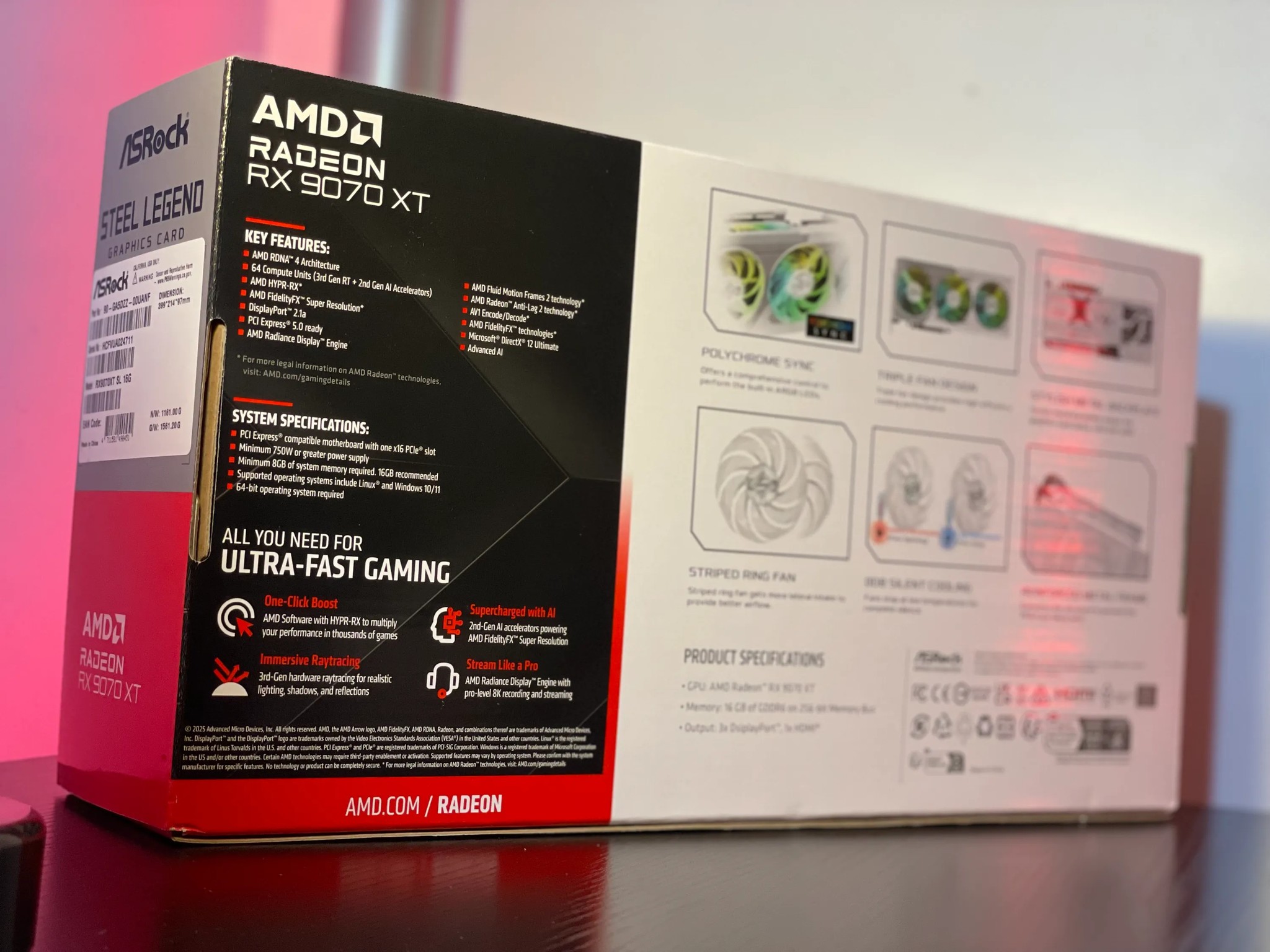 Brand New! AMD RX 9070 XT 16GB ASRock STEEL LEGEND