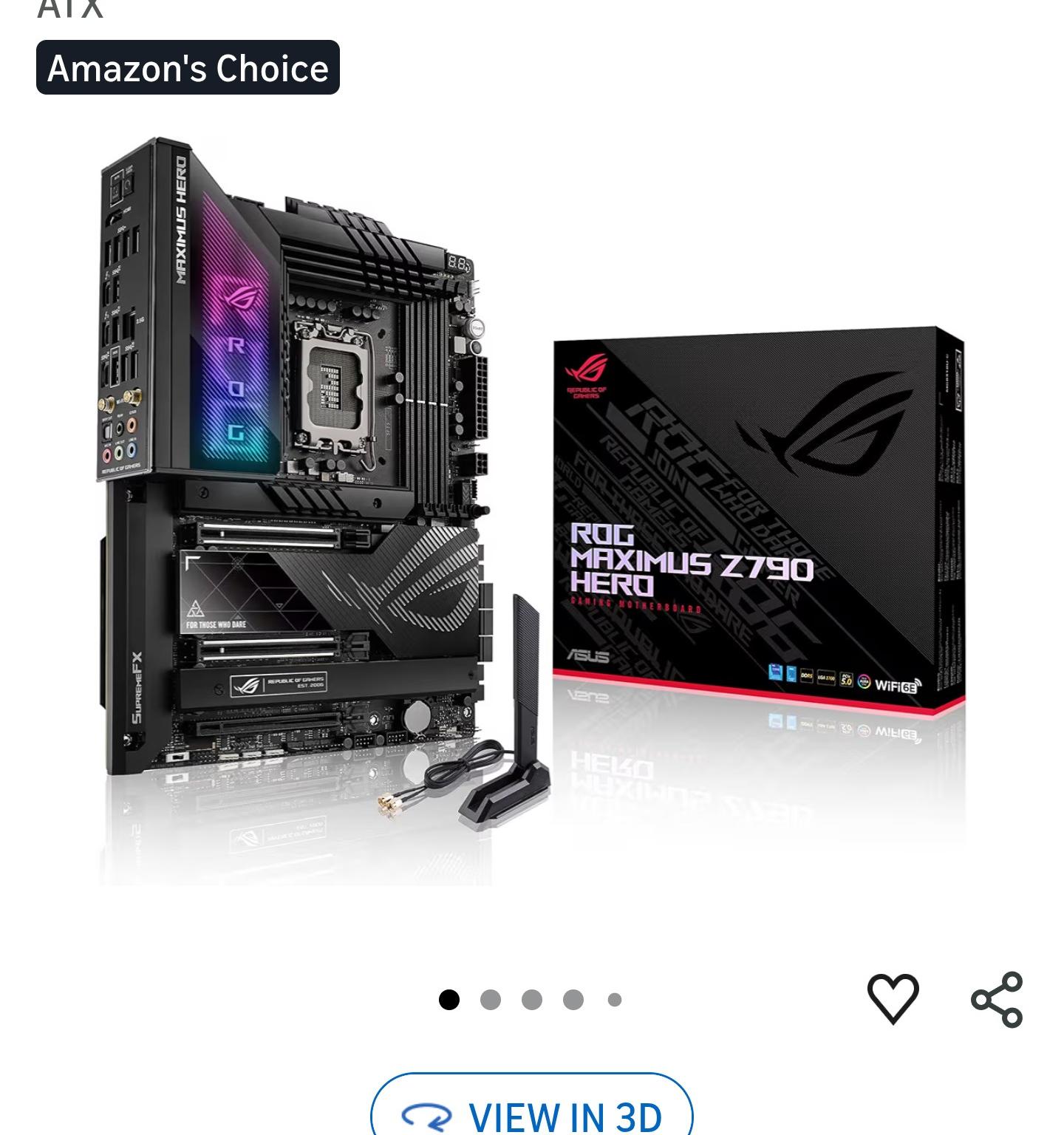 ASUS ROG Maximus Z790 Hero Motherboard + ROG Hyper M.2 Card + DDR5 Support