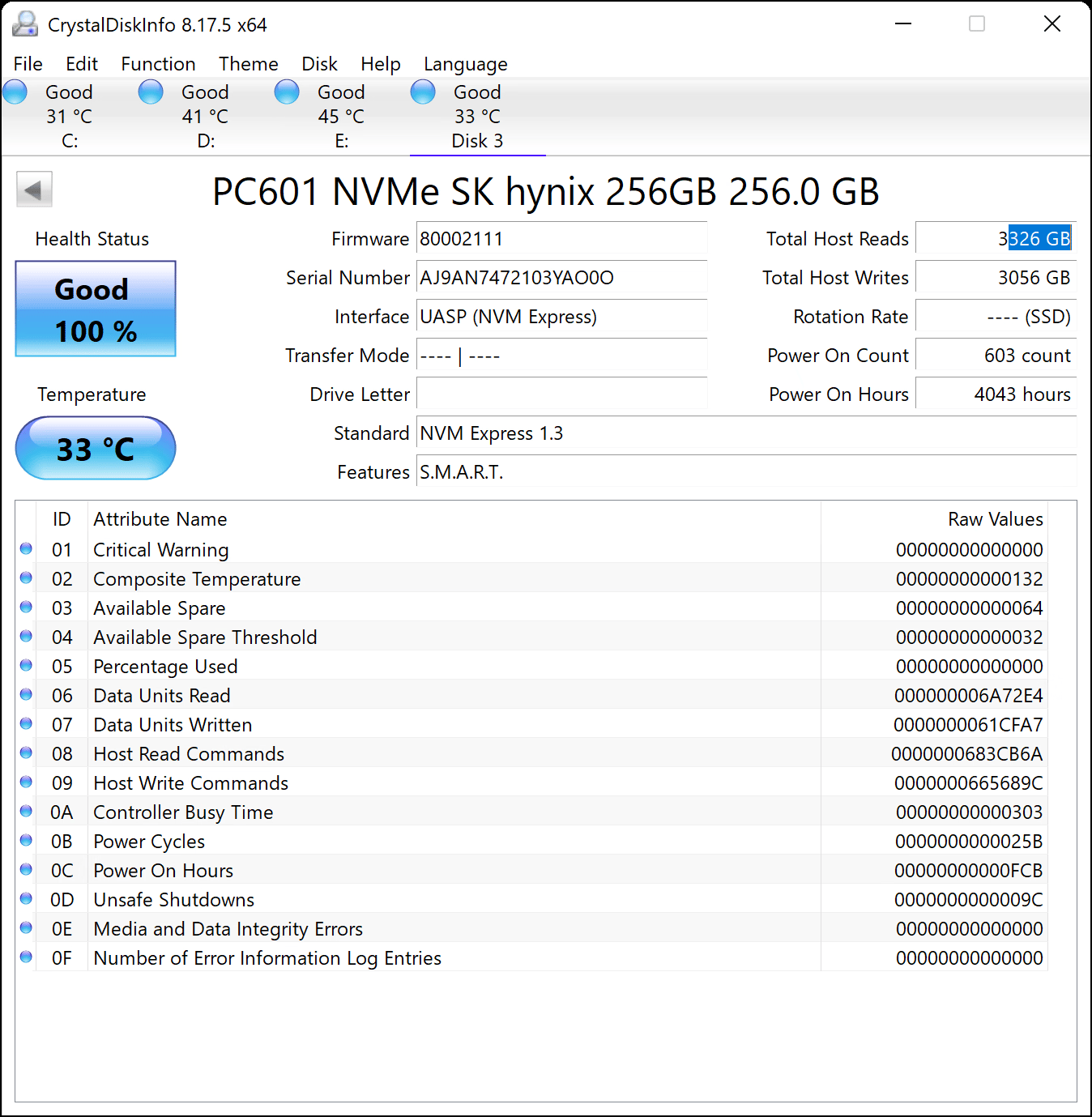 SK hynix 256gb Gen 3