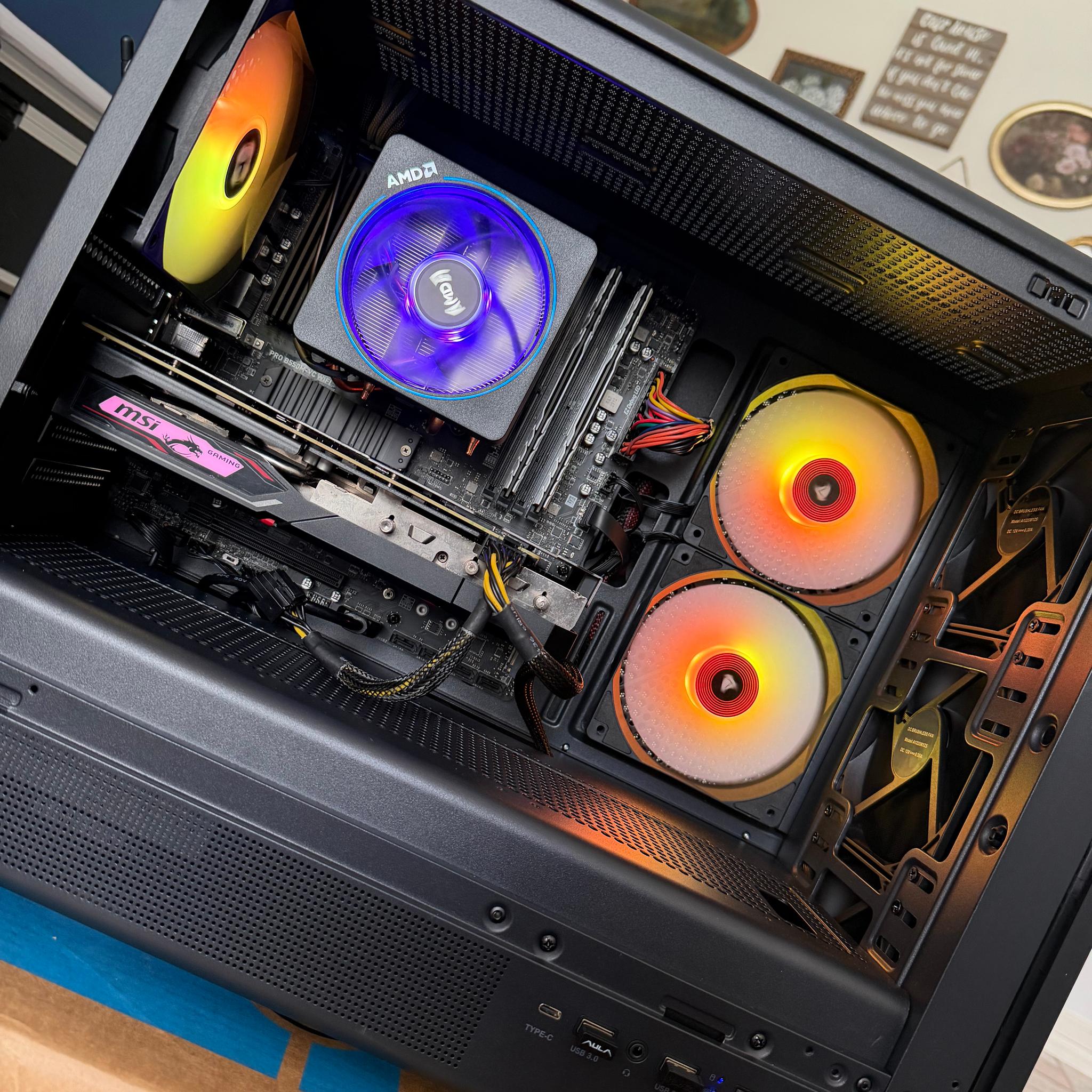 🎮 Premium 1080p Gaming PC | RX 5500 XT 8GB | Ryzen 5 2600 | 16GB RAM | WiFi 6E | Windows 11 Pro