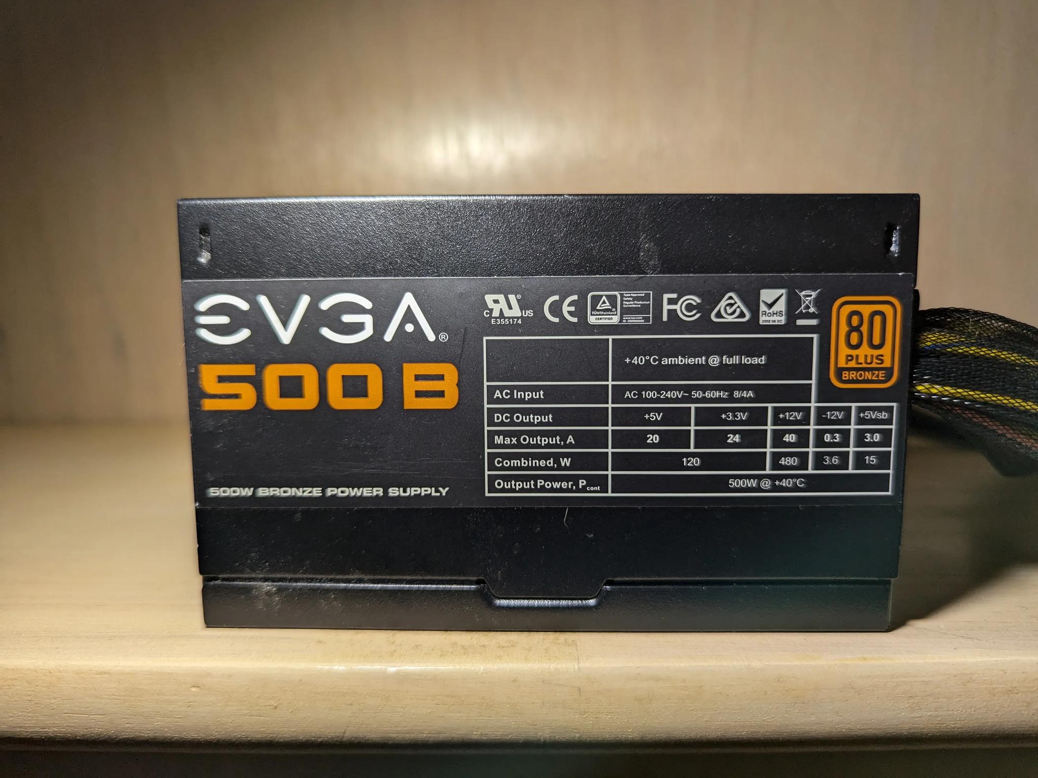 EVGA 500W B - 80+ Bronze