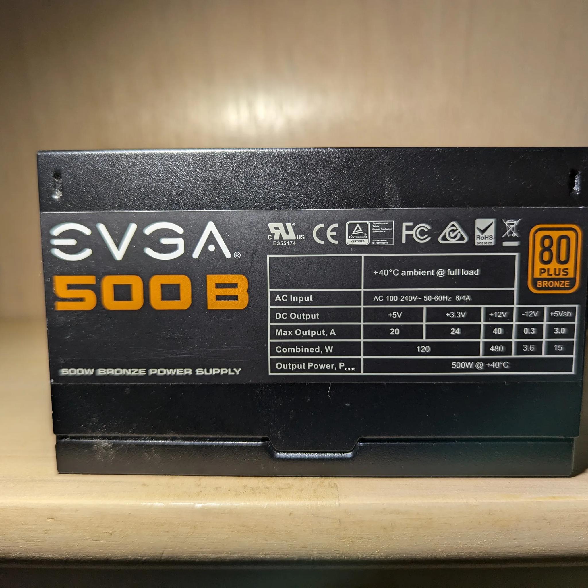 EVGA 500W B - 80+ Bronze