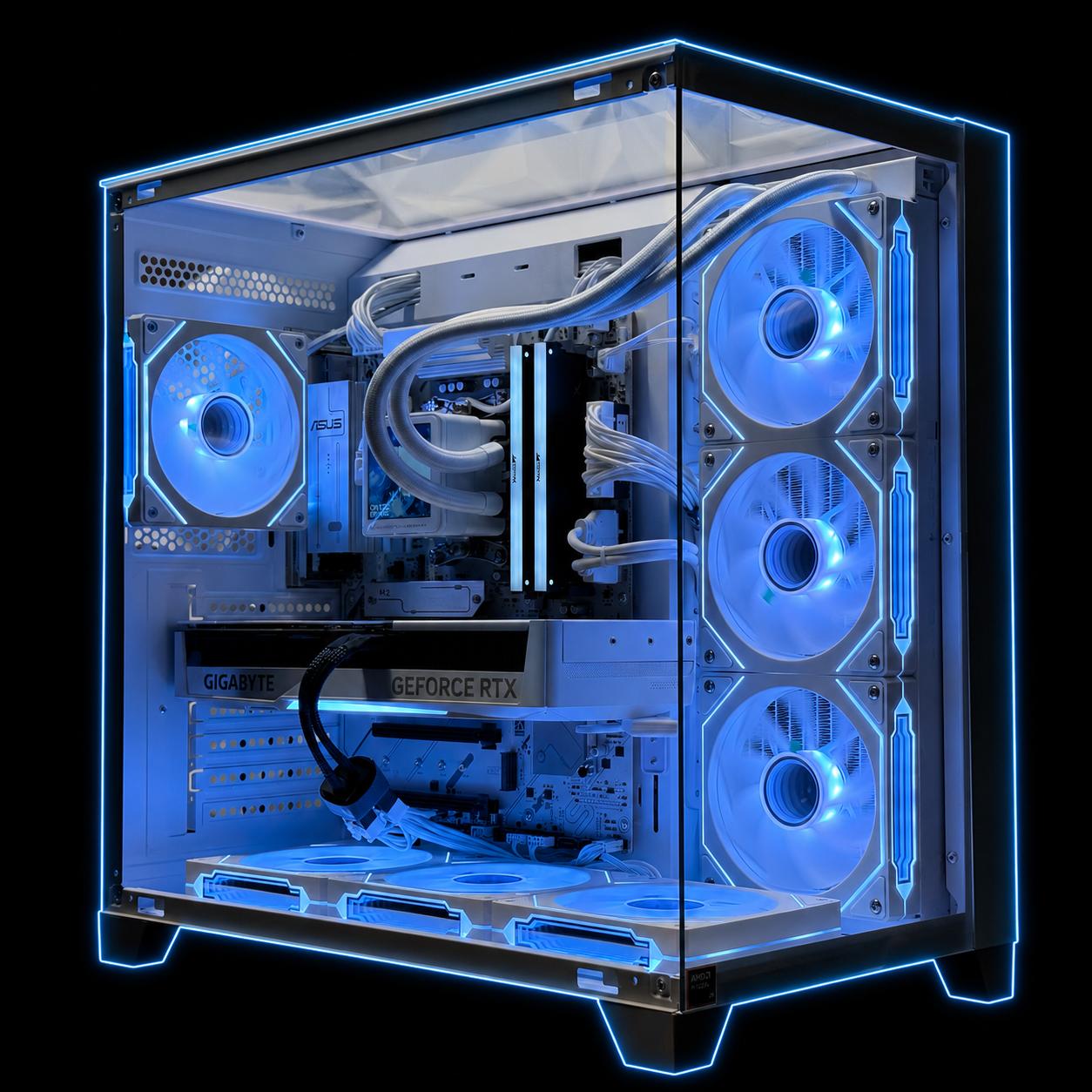 1440P/4K Creator Pc / RTX 5070 Ti / Ryzen 7 9800X3D / 32GB DDR5 / 1TB WD Nvme SSD / 850w ROG Strix