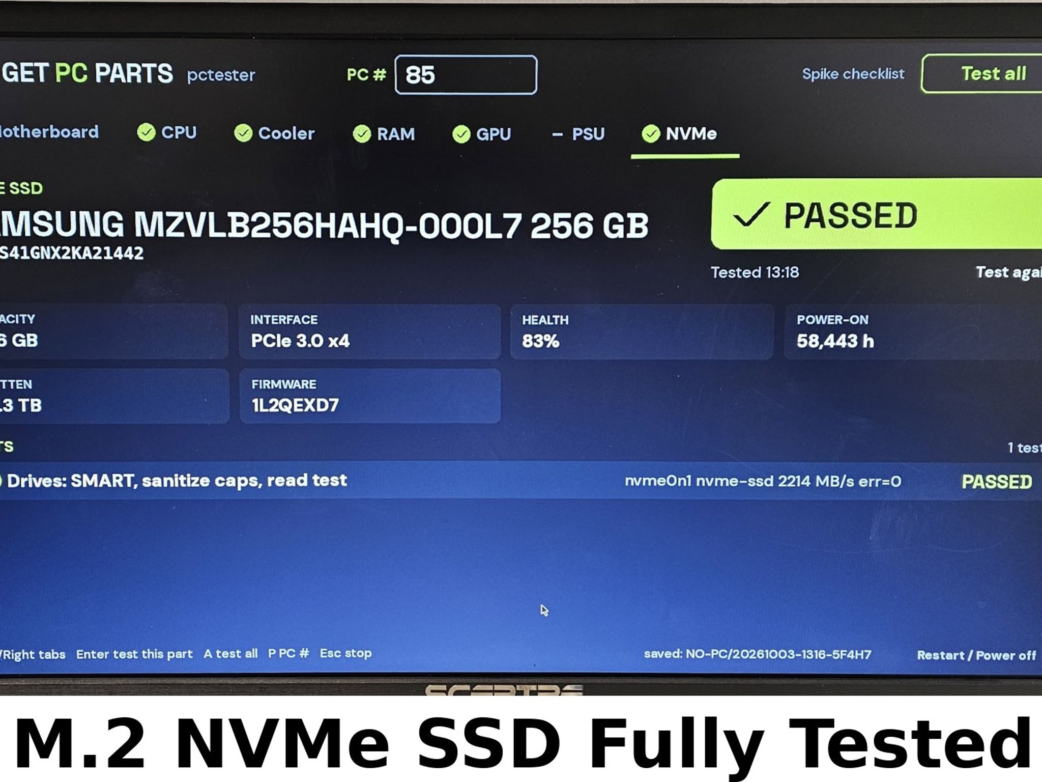 256GB NVMe M.2 SSD Samsung PM981 Gen3