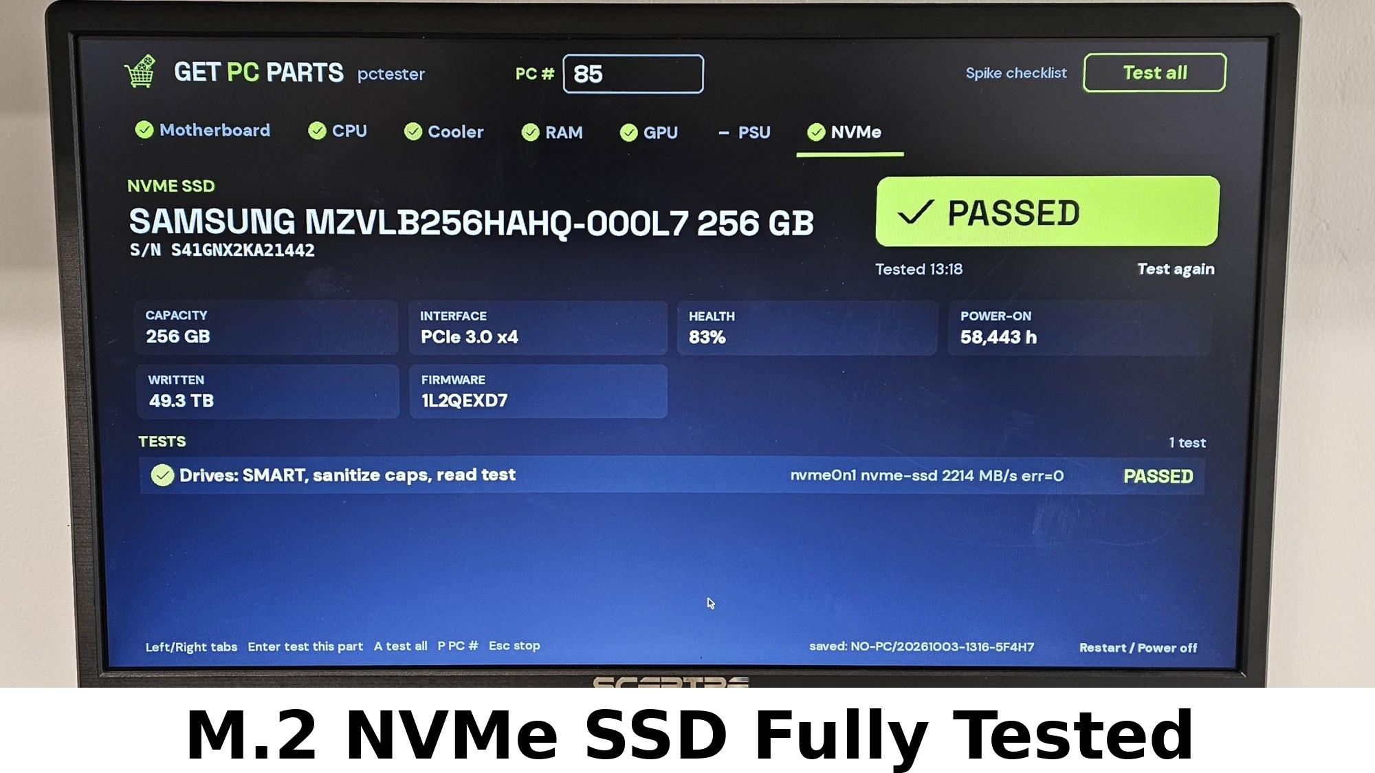 256GB NVMe M.2 SSD Samsung PM981 Gen3