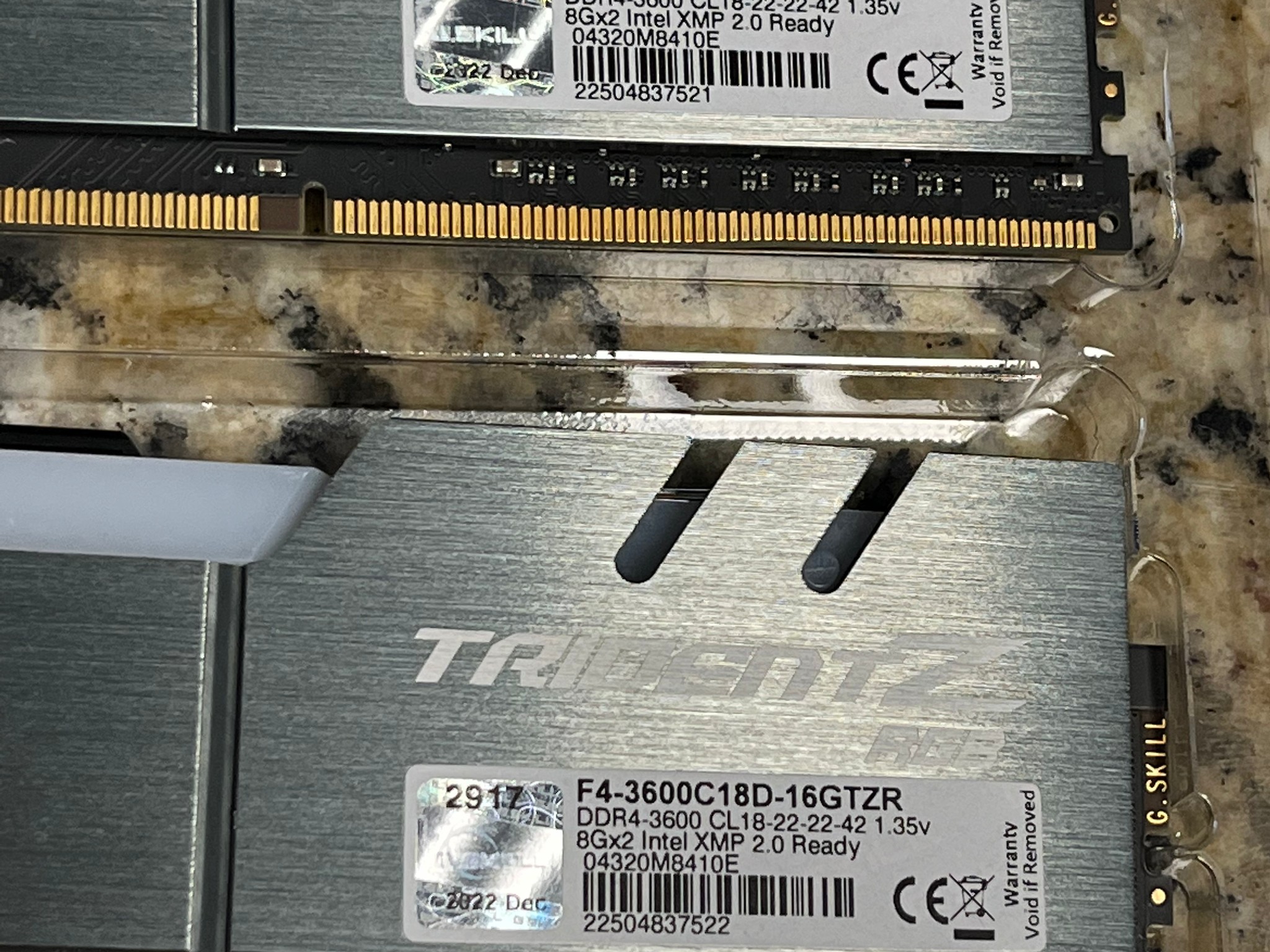 G. Skill Trident Z RGB 16GB 2x8 3600mhz For Intel