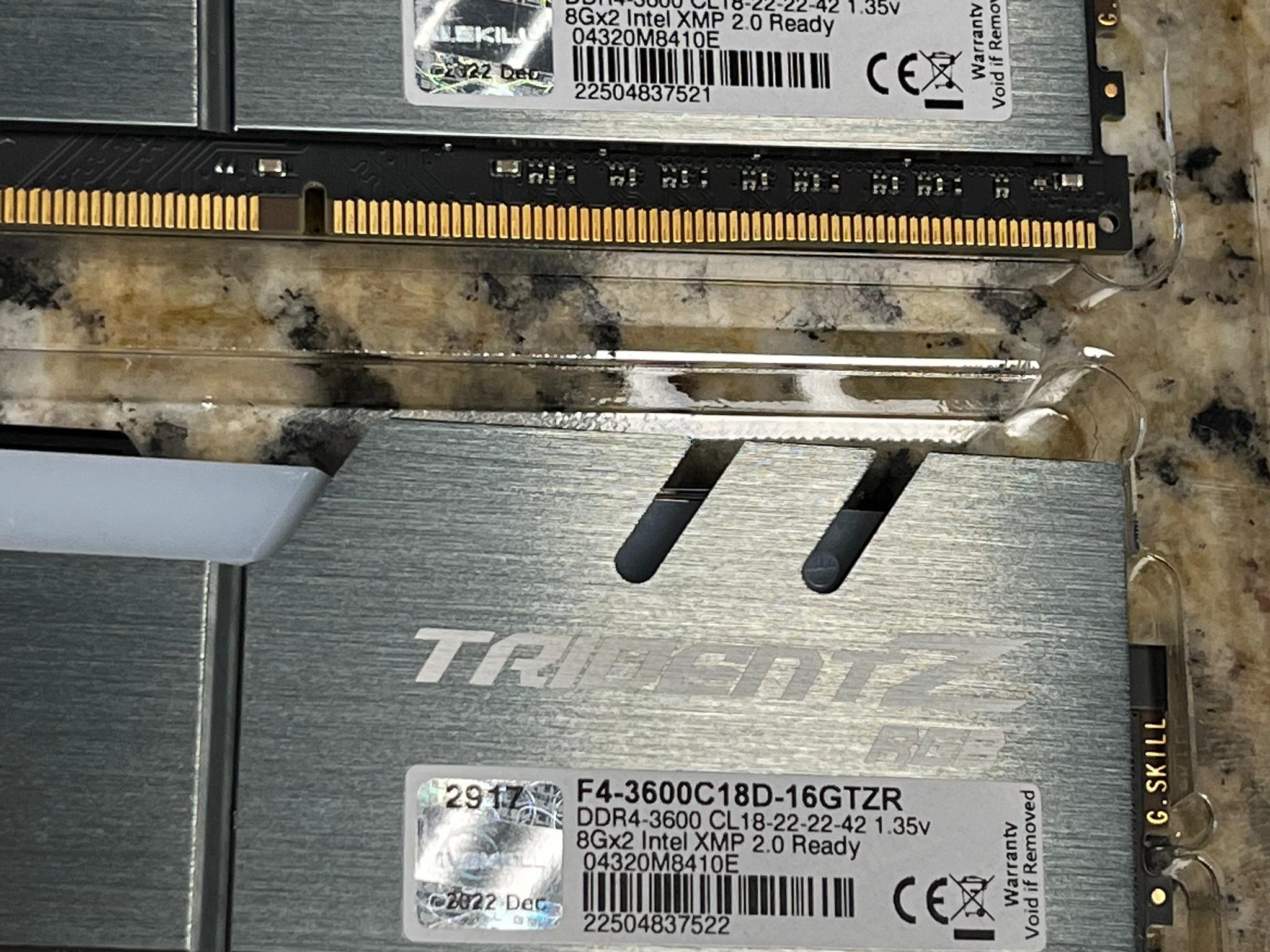 G. Skill Trident Z RGB 16GB 2x8 3600mhz For Intel