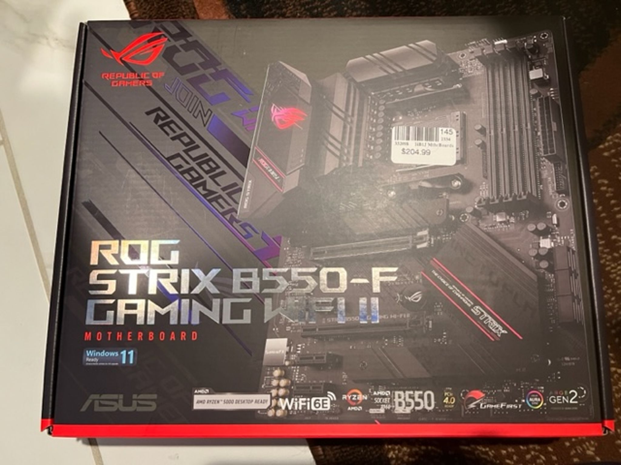 ASUS B550-F ROG Strix Gaming WiFi II AMD AM4 ATX Motherboard