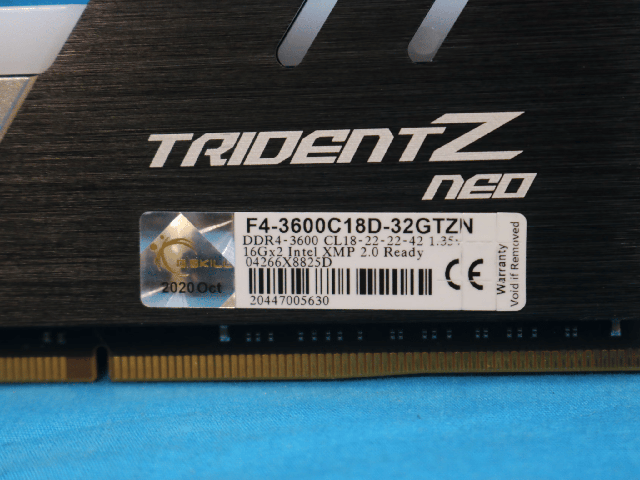 G.Skill Trident Z Neo 32GB (2x16GB) DDR4 3600MHz CL18 1.35V RGB Desktop RAM Kit F4-3600C18D-32GTZN