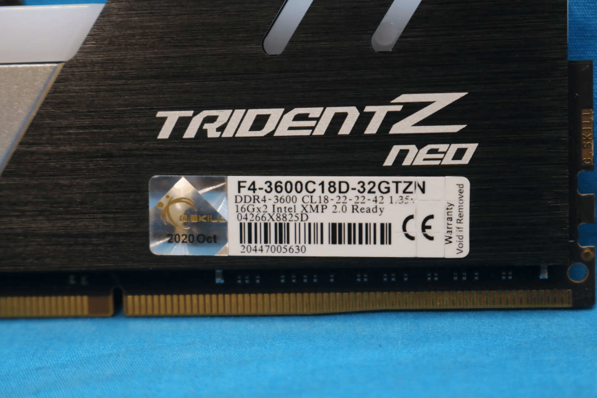 G.Skill Trident Z Neo 32GB (2x16GB) DDR4 3600MHz CL18 1.35V RGB Desktop RAM Kit F4-3600C18D-32GTZN