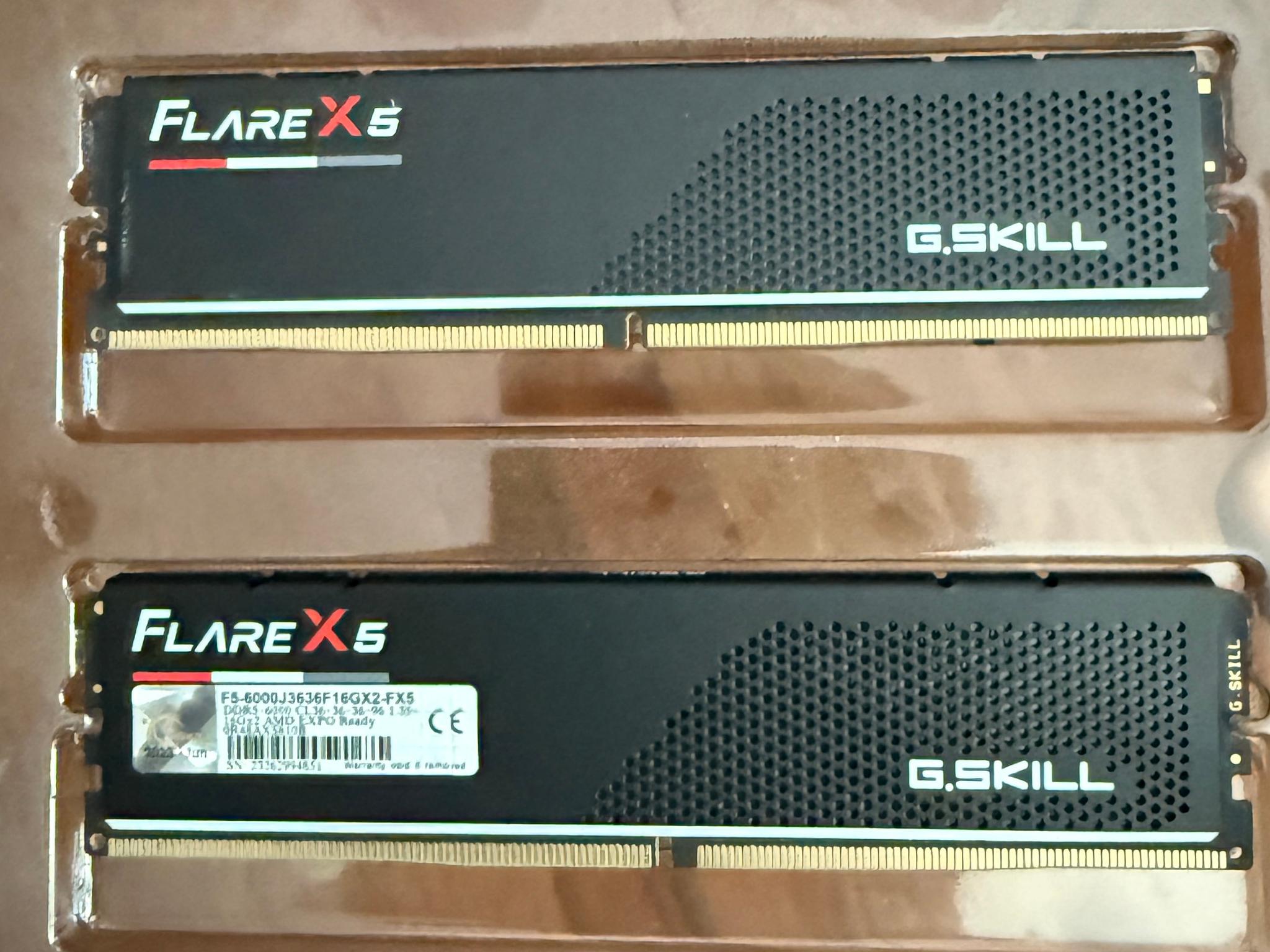 g.skill flare x5 ddr5 6000mhz CL63