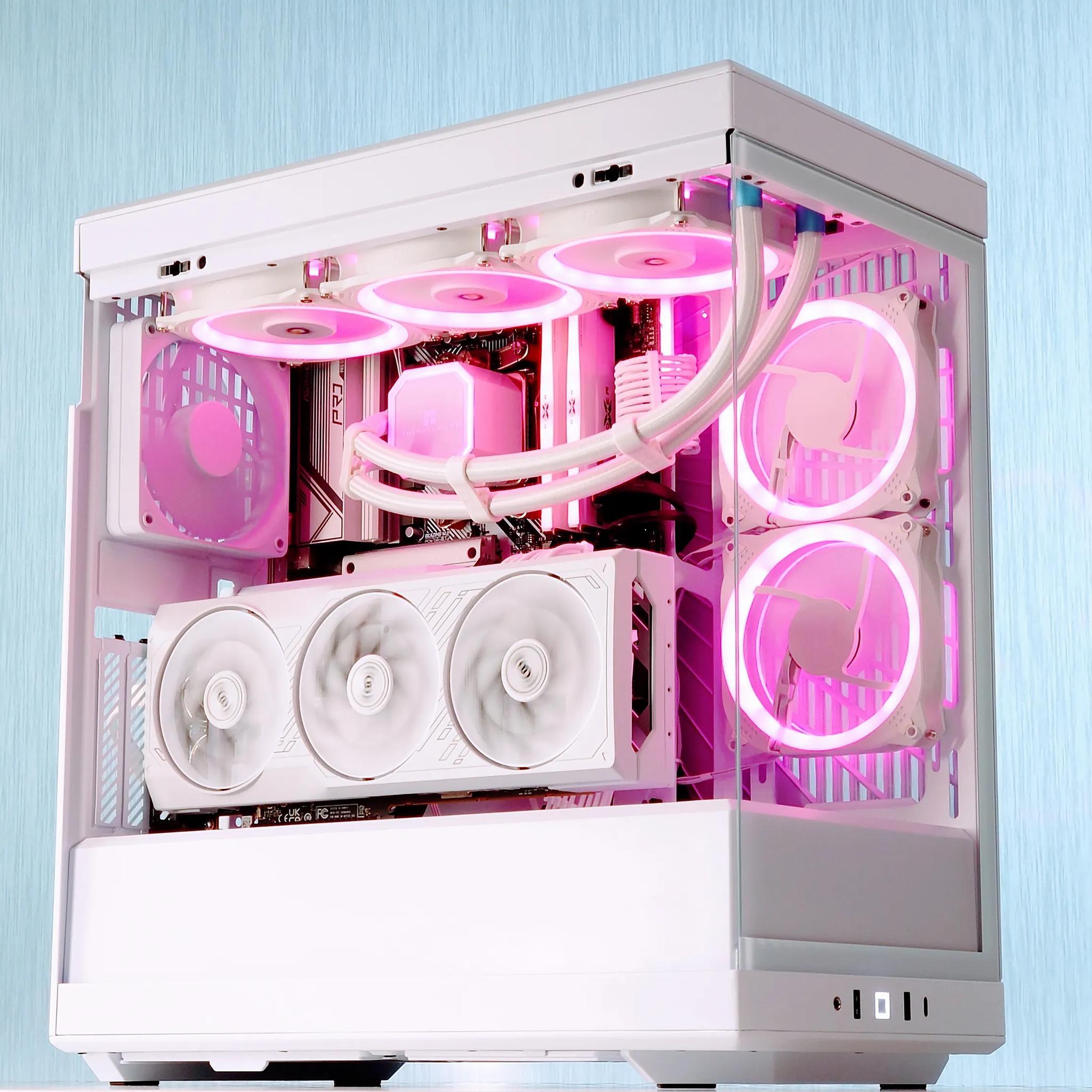 🏞️🤍☁️Liquid Cooled Gaming PC❄️AMD RX 7900 GRE 16GB❄️AMD Ryzen 7 8700F❄️32GB DDR5❄️1TB SSD