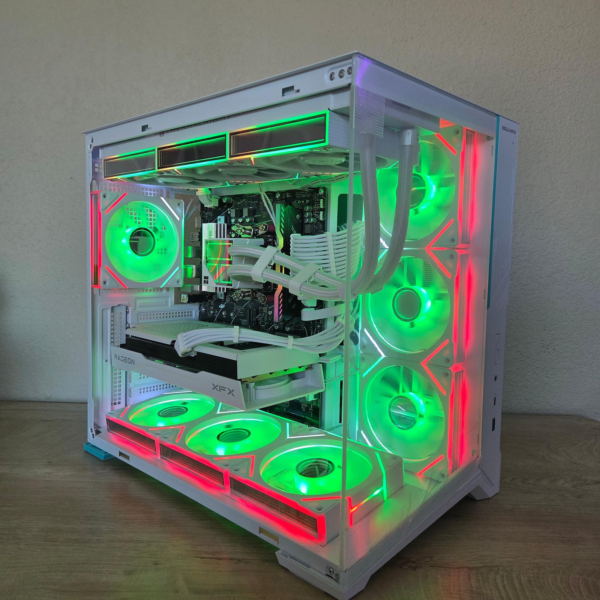 🪞❄️ Mirror Frost | RX 9060 XT White Edition | Ryzen 5 7600 | 360mm AIO | DDR5 Gaming PC ❄️🪞/F/