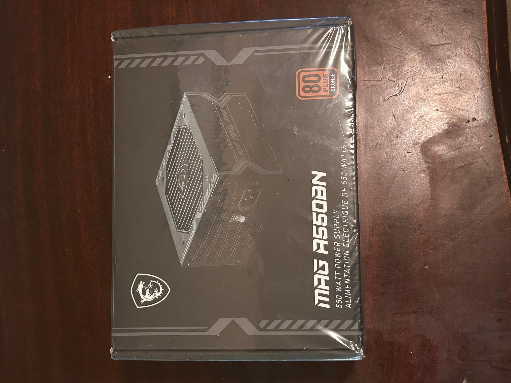 MSI MAG A550BN, Non-Modular Compact 550W Power Supply, 80+ Bronze