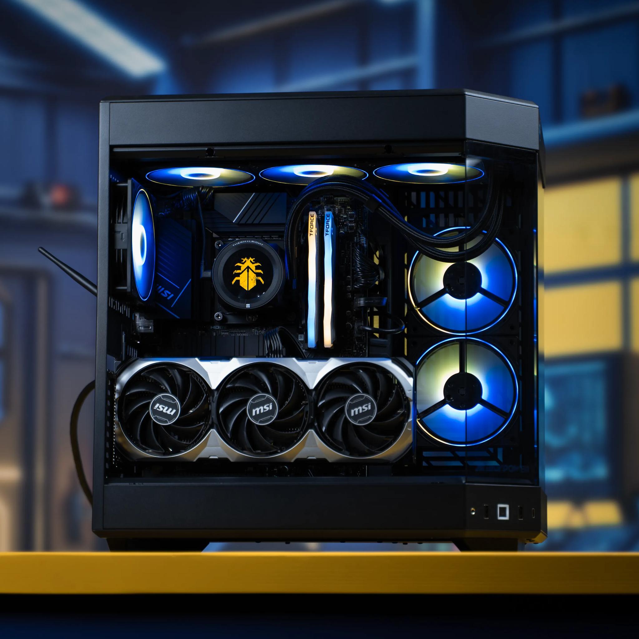 “Crowsius” RTX 4070 Ti Intel Core i9 13900KF 32GB Windows 11 2TB 4K Workstation Gaming PC