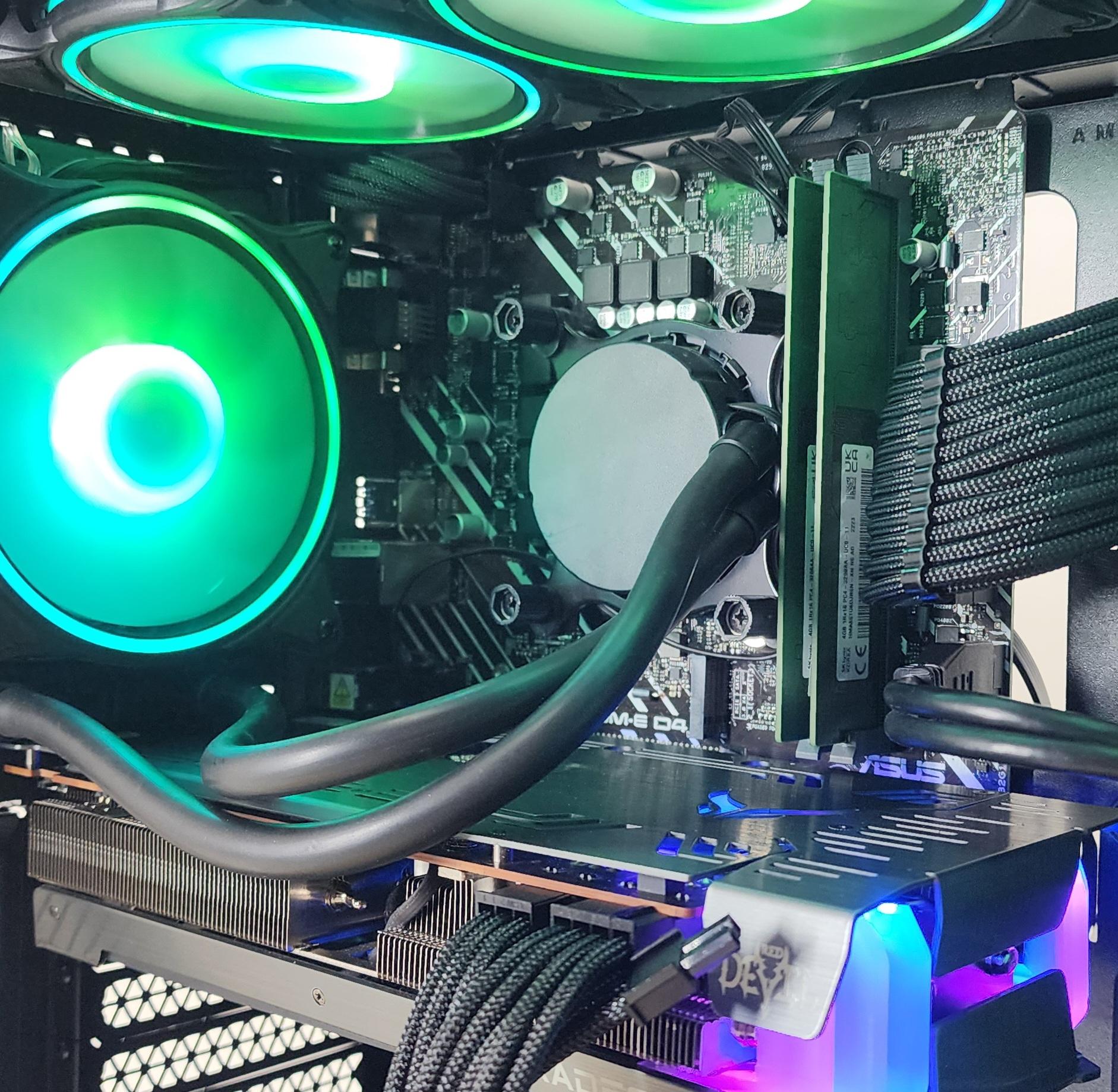 Gaming PC i3-14100F 8GB RAM 500GB SSD RX 6600 XT 8GB Windows 11 Computer