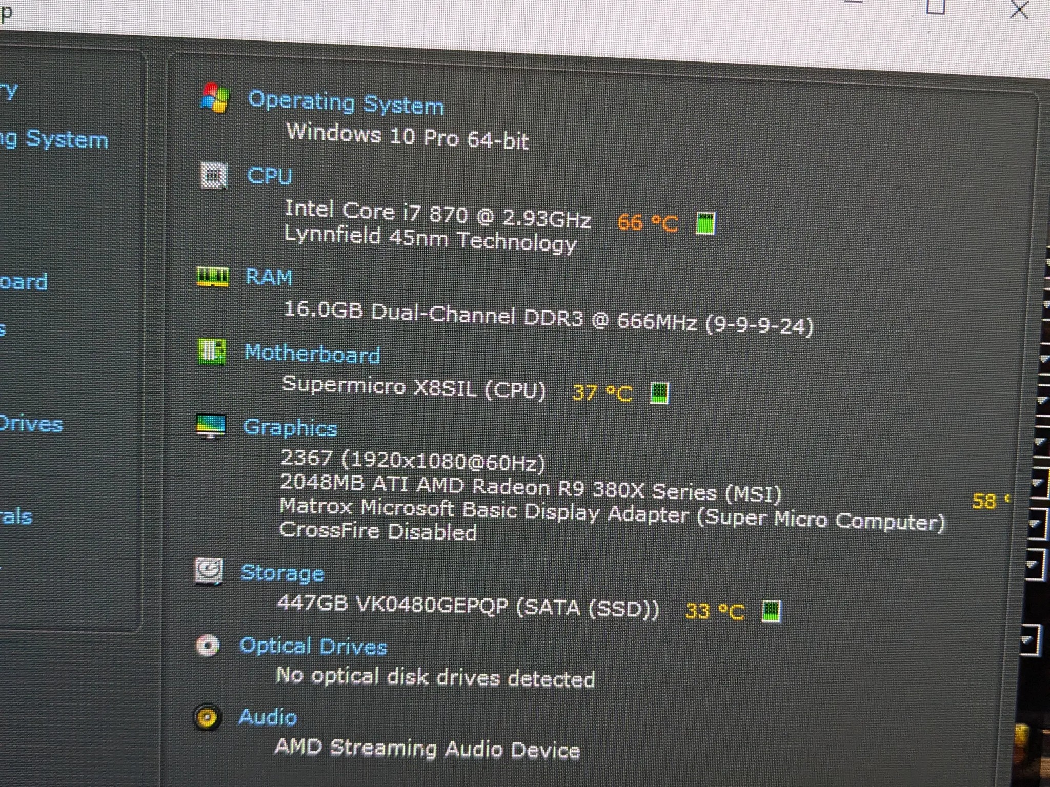 FREE SHIP || Budget Build || i7-870, 16GB RAM, R9 380 2GB, 480GB SSD, Win10, WiFi