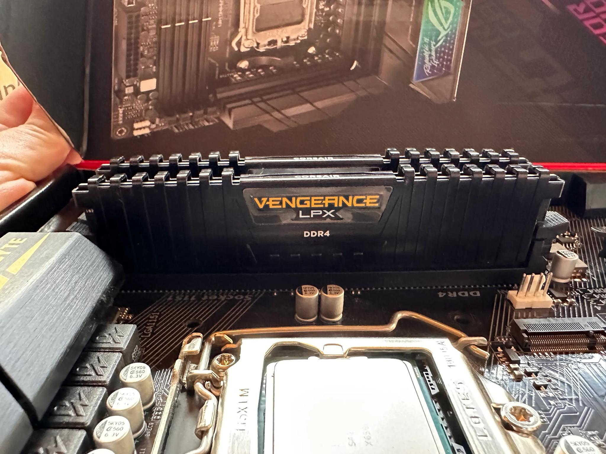 Corsair Vengeance LPX Ram, DDR4 3000 MHz, 2 x 8 GB Sticks, 16GB Total