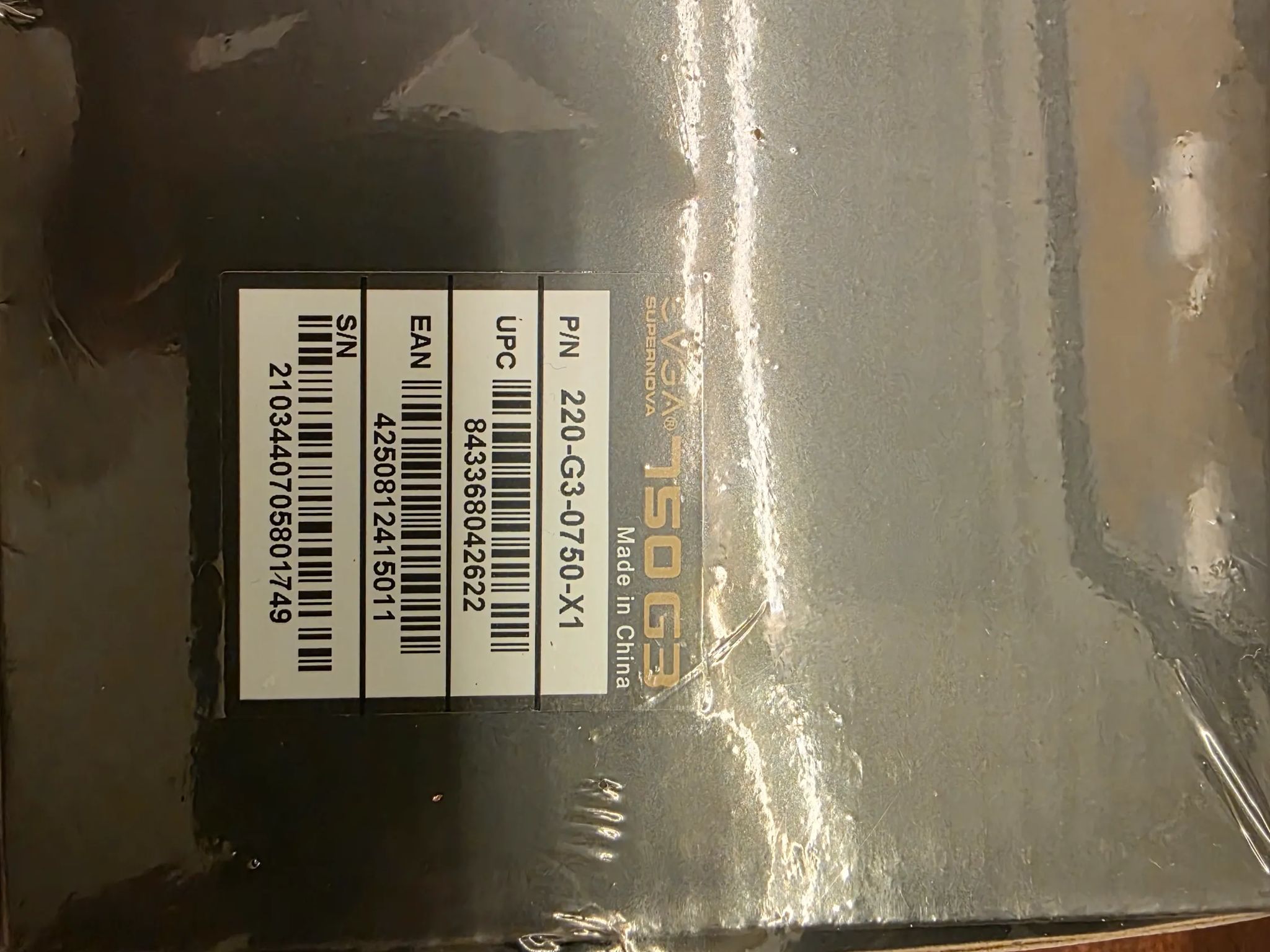 New EVGA Supernova 750 G3 Fully Modular 750 watt 80 plus gold power supply