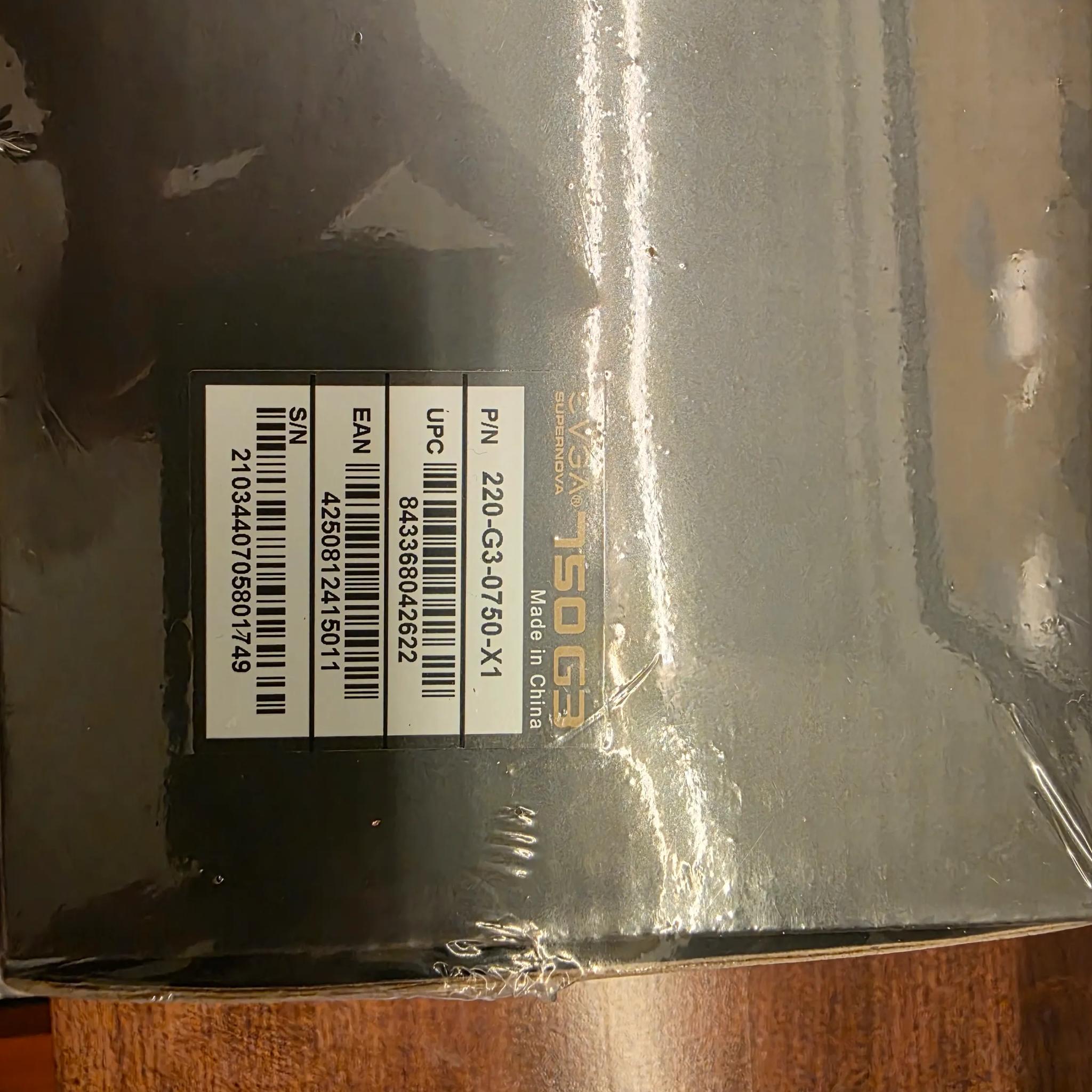 New EVGA Supernova 750 G3 Fully Modular 750 watt 80 plus gold power supply