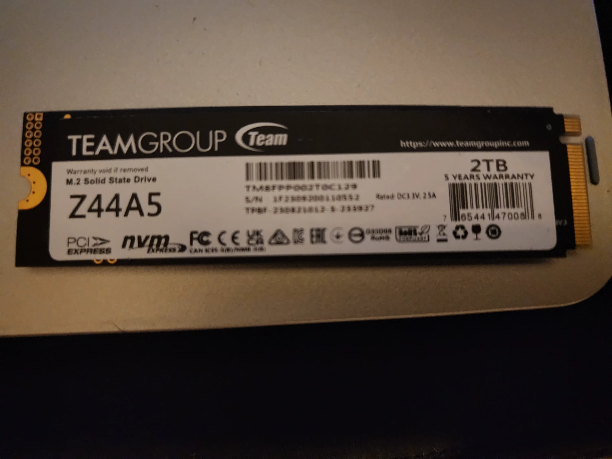 Teamgroup Z44A5 2tb M.2