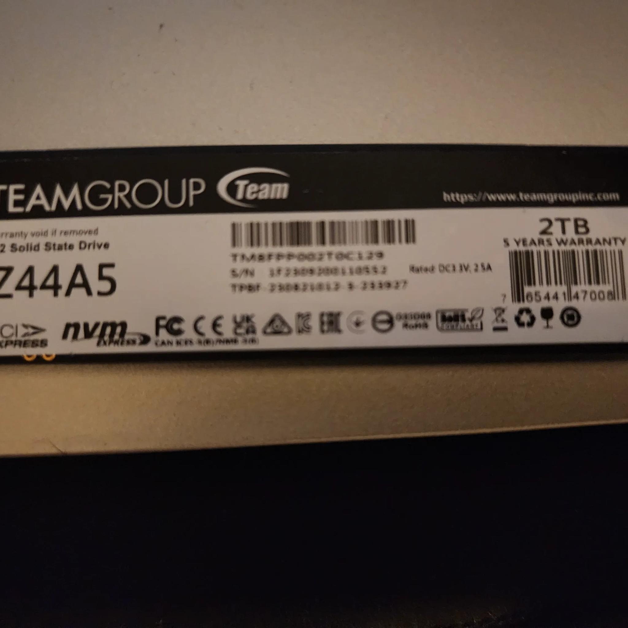 Teamgroup Z44A5 2tb M.2
