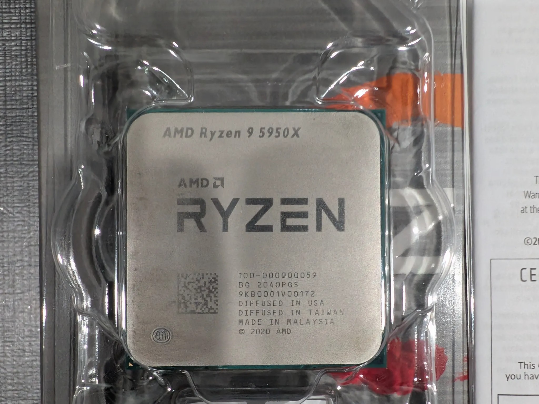 AMD Ryzen 9 5950X 16-Core CPU - Used, In Original Box