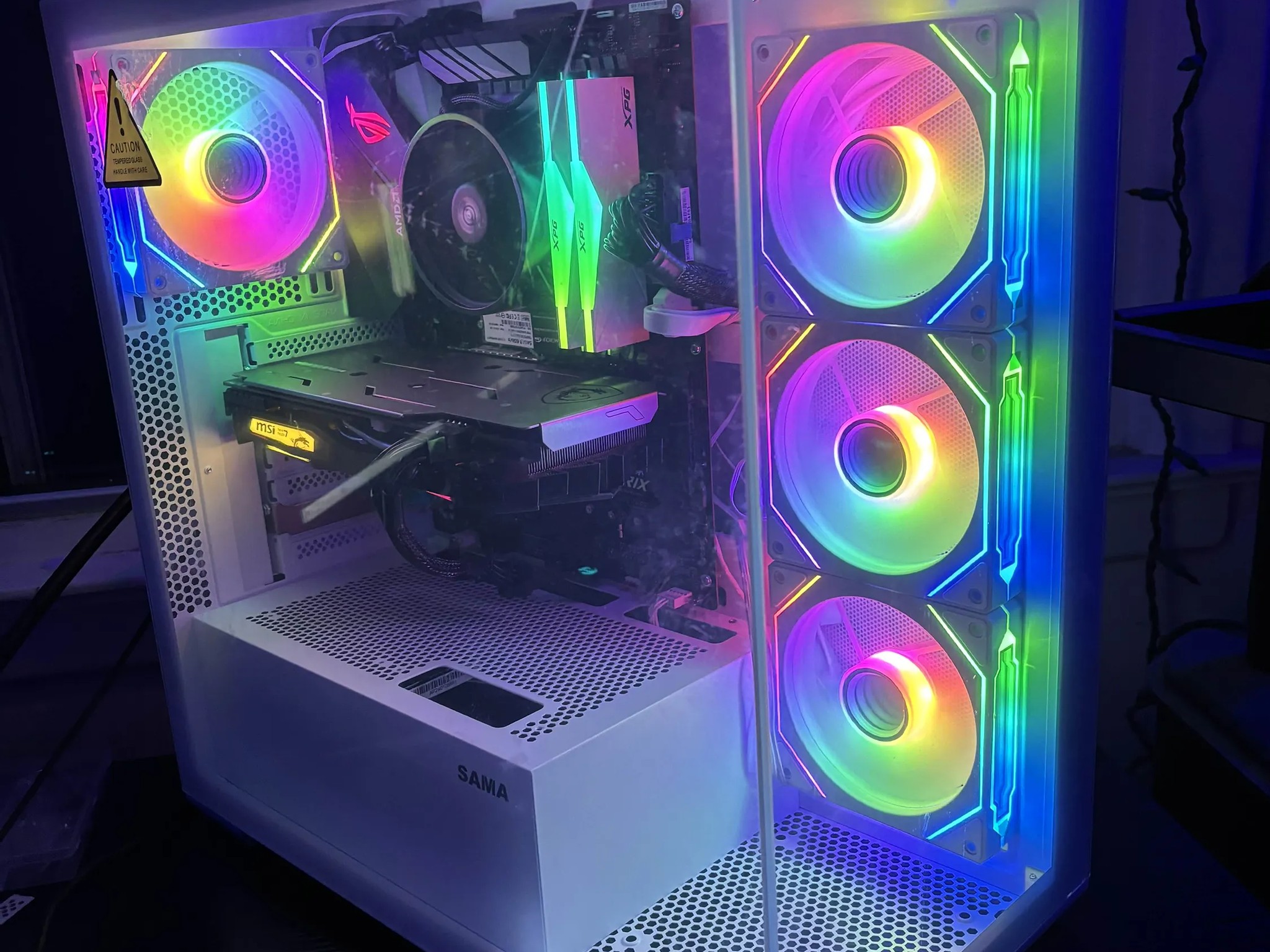 GAMING PC RYZEN 5 16GB NVIDIA GTX 1660 Super RGB Lighting RGB Fans Computer