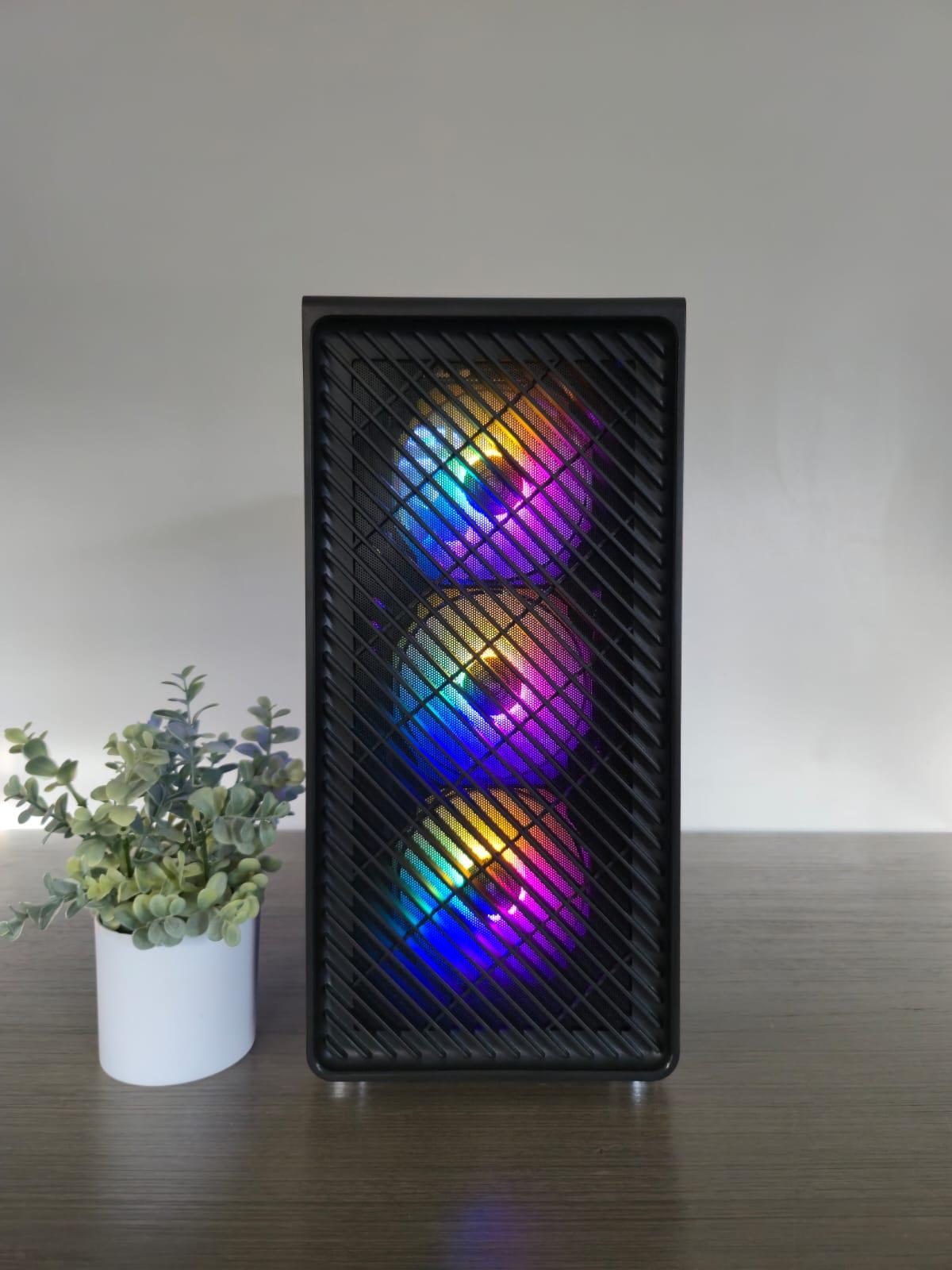 Black gaming pc, 5060 ti 8gb, 16gb ddr4, ryzen 5 5500