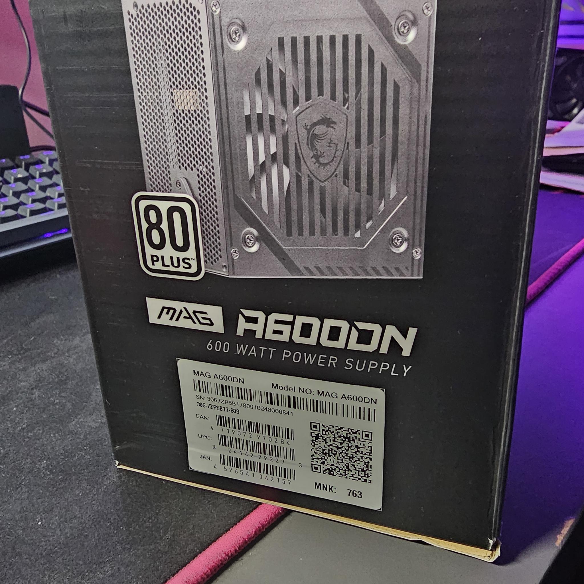 MSI MAG A600DN (600W POWER SUPPLY)(AC INPUT: 200-240V~)