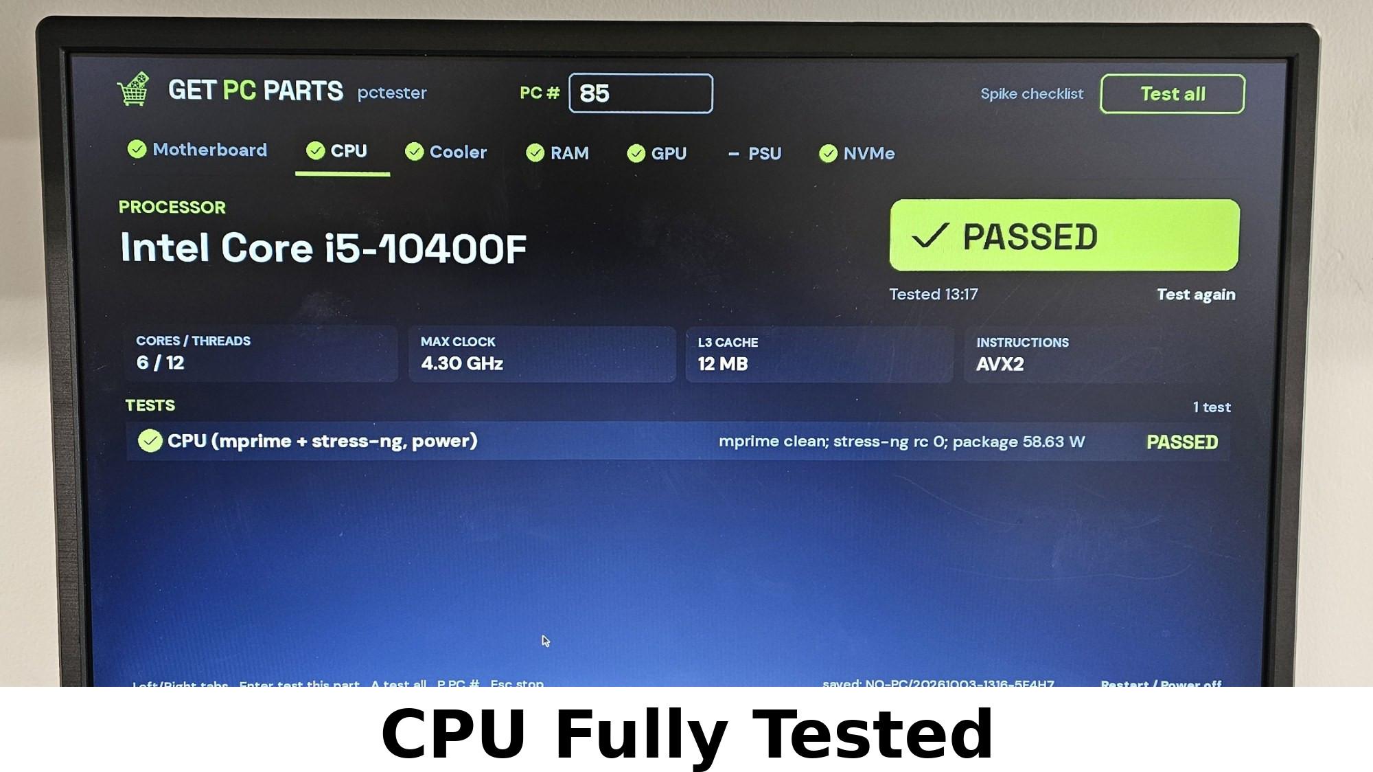 Intel Core i5-10400F LGA1200