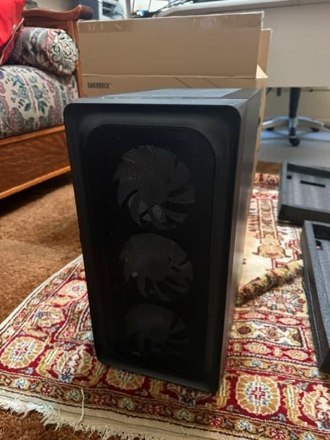 Darkrock ec2 ATX Mid Tower Case Black Tempered Glass