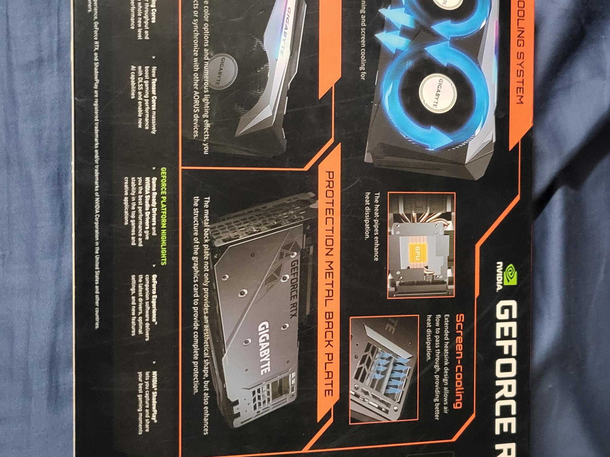 RTX GIGBAYTE 3070 OC With Box