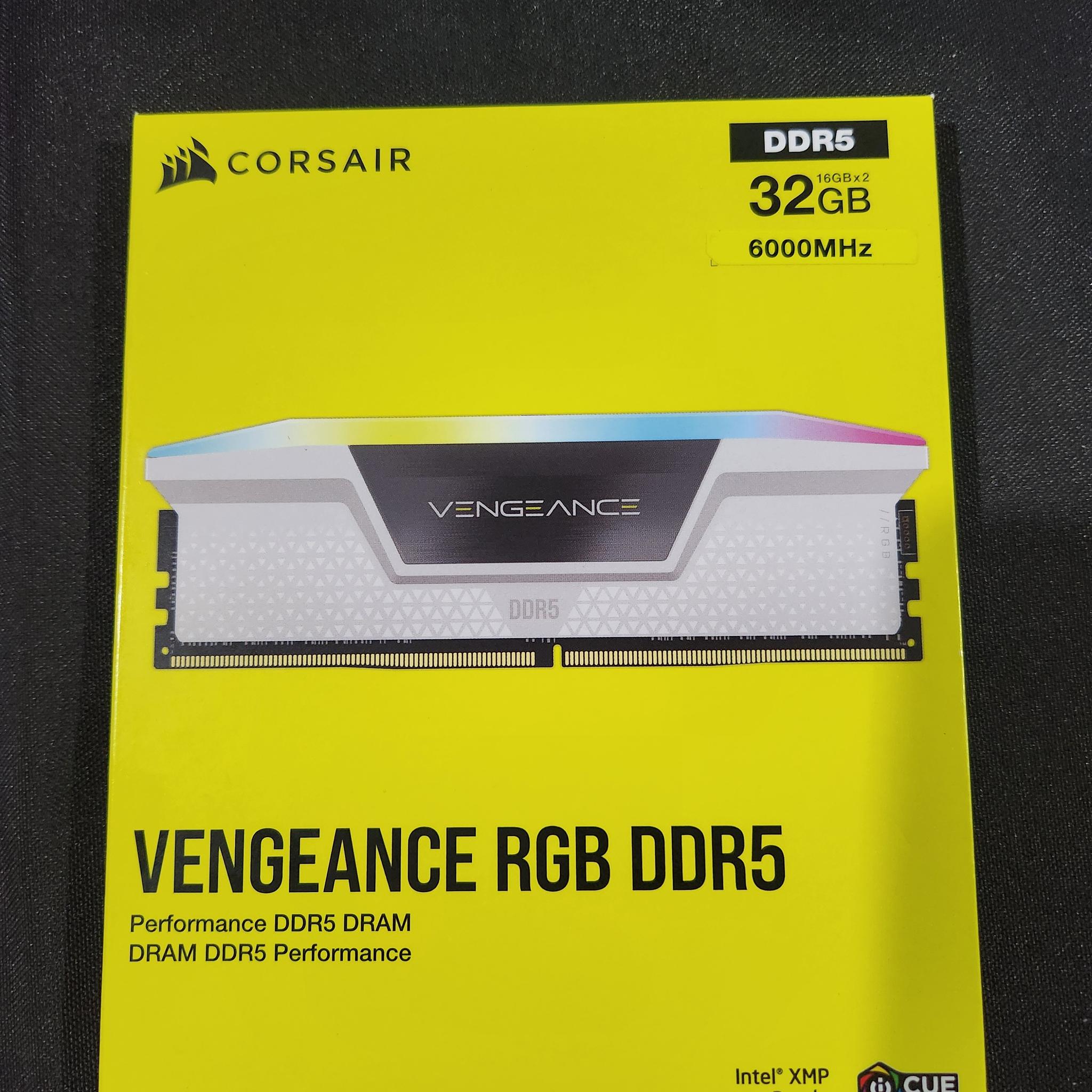 CORSAIR Vengeance RGB DDR5 RAM 32GB (2x16GB) Up to 6000MHz CL36