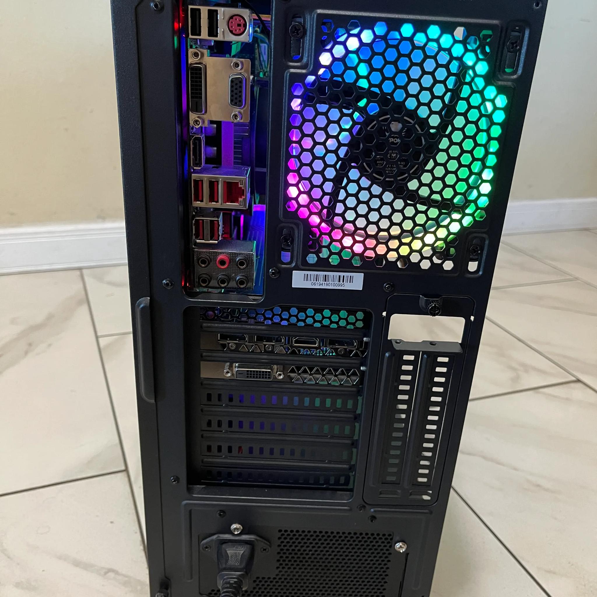🟠🔥NVIDIA GTX 1080, Intel i5-9500T,16GB RAM, 1.2 TB Storage, High Performance Gaming PC w/ RGB Remote
