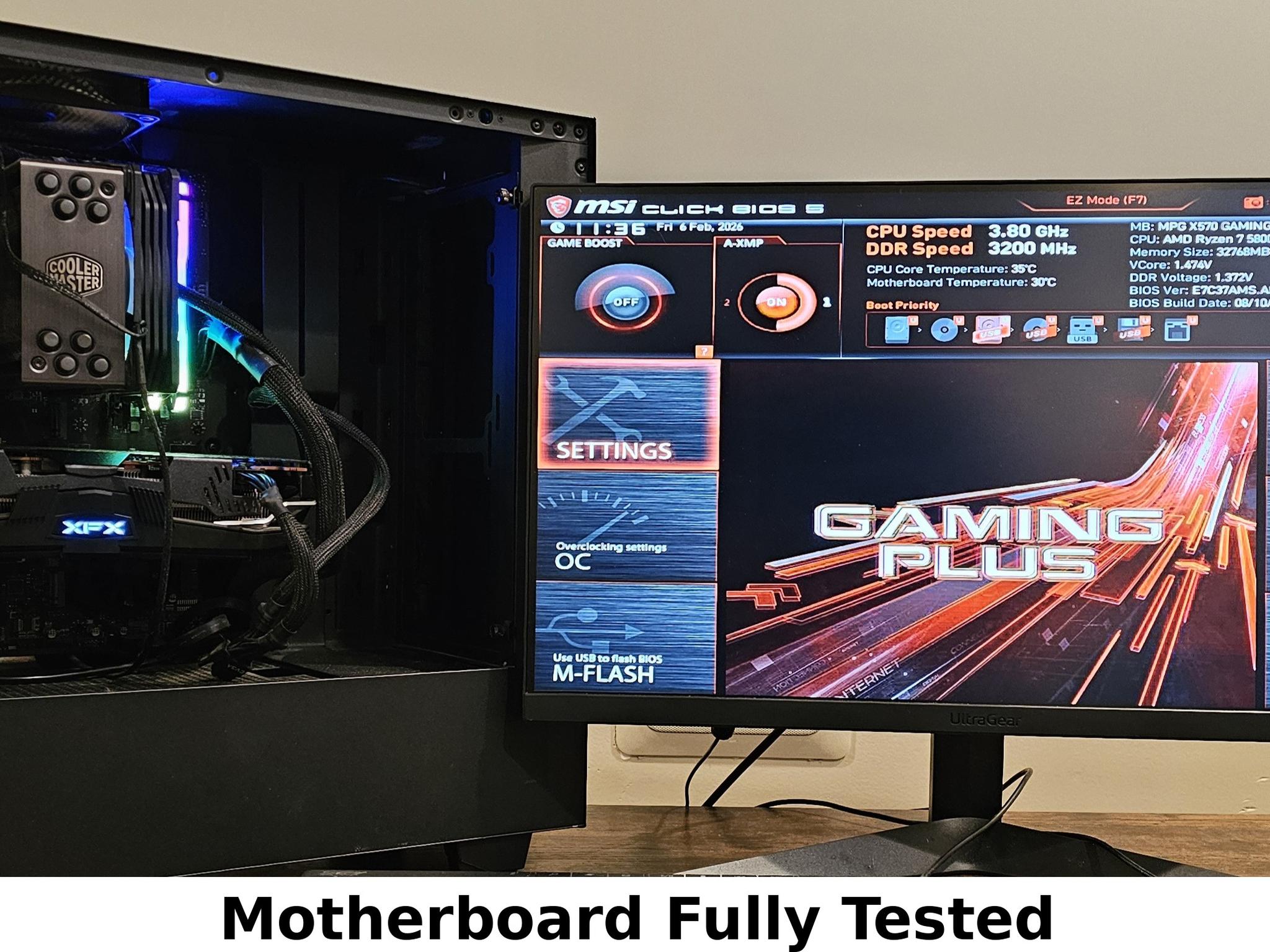 MSI MPG X570 Gaming Plus (MS-7C37) - Tested & Working - Ready to Ship