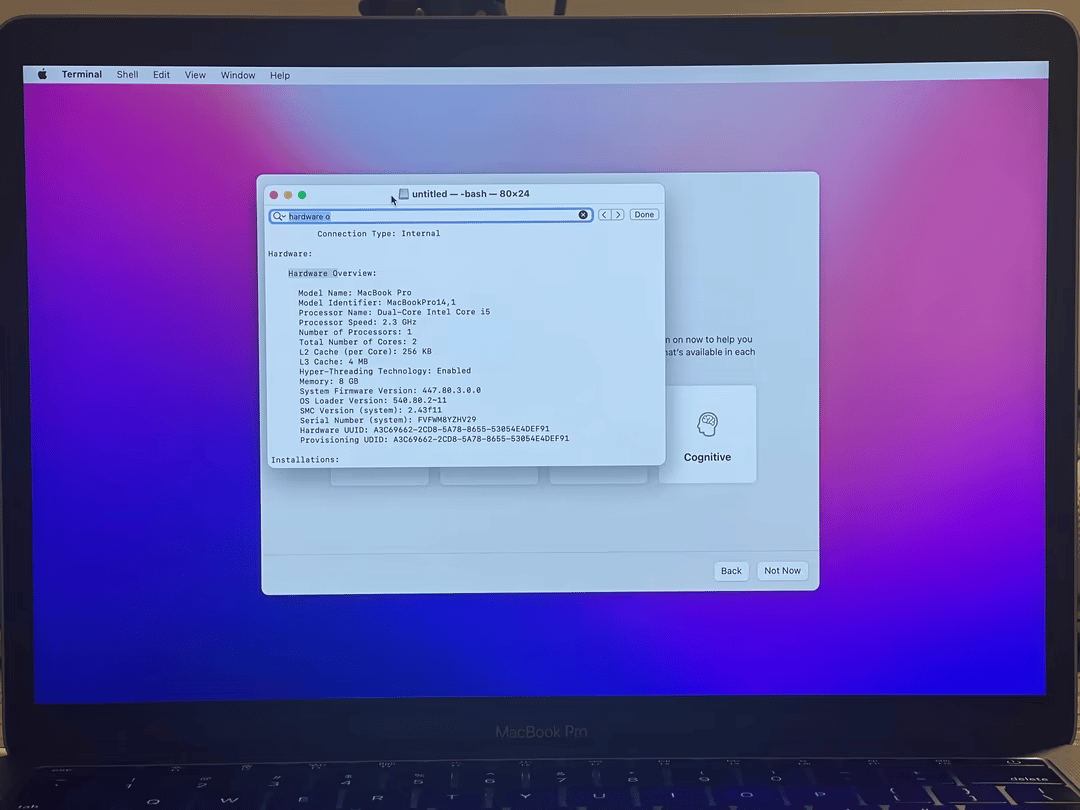 MacBook Pro 13-Inch "Core i5" 2.3 Mid-2017