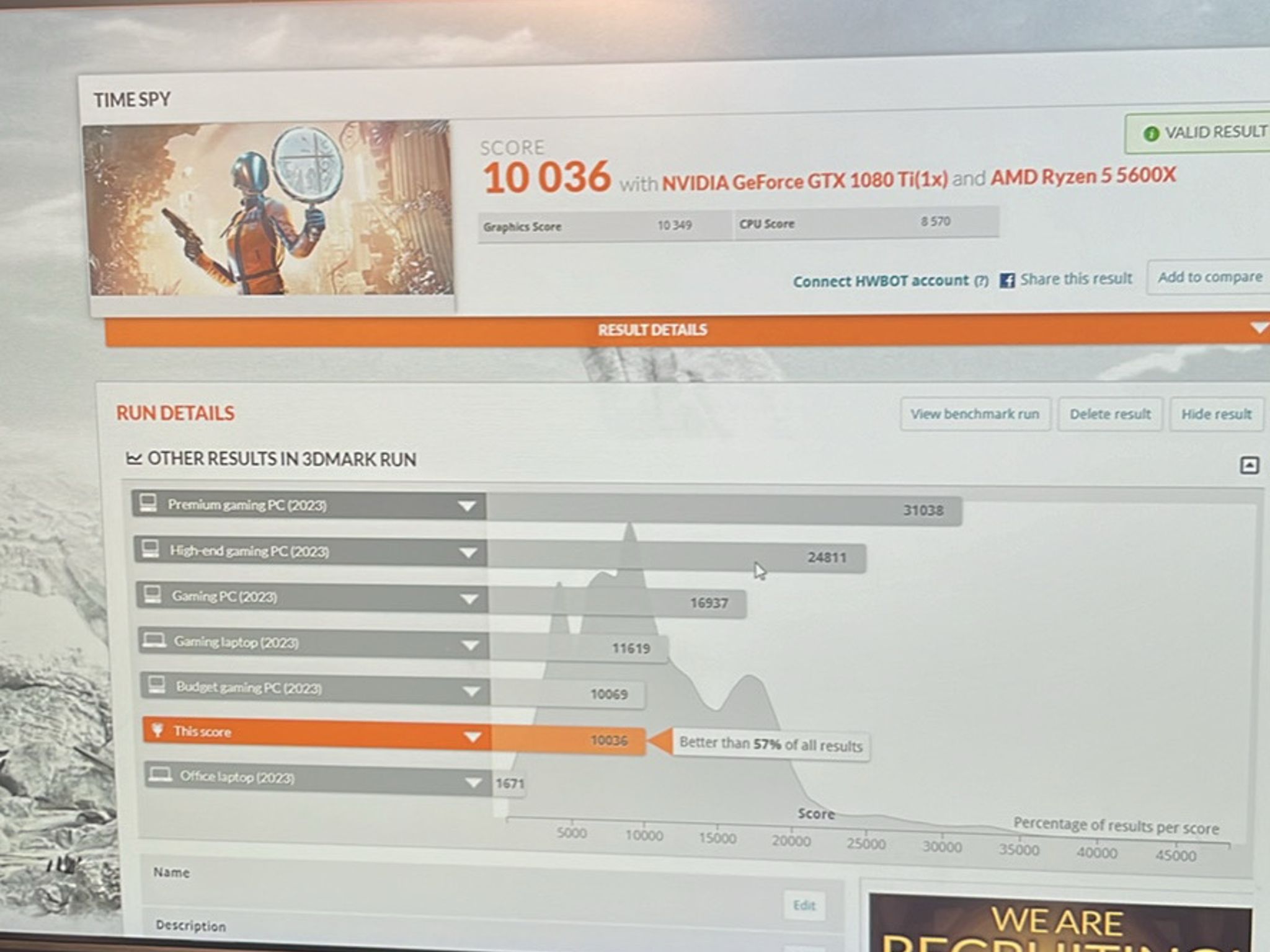 Ryzen 5 5600X, 1080 ti founders edition, 32Gb Ram