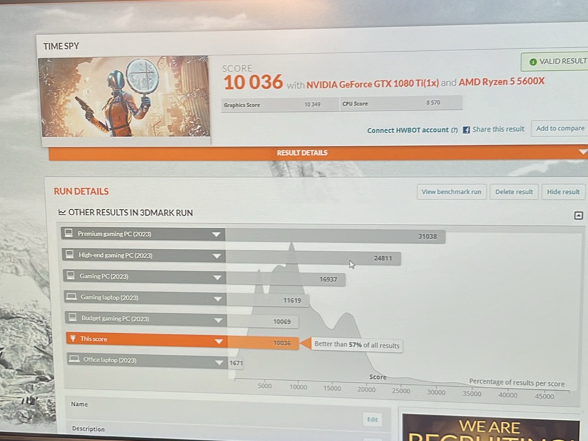 Ryzen 5 5600X, 1080 ti founders edition, 32Gb Ram