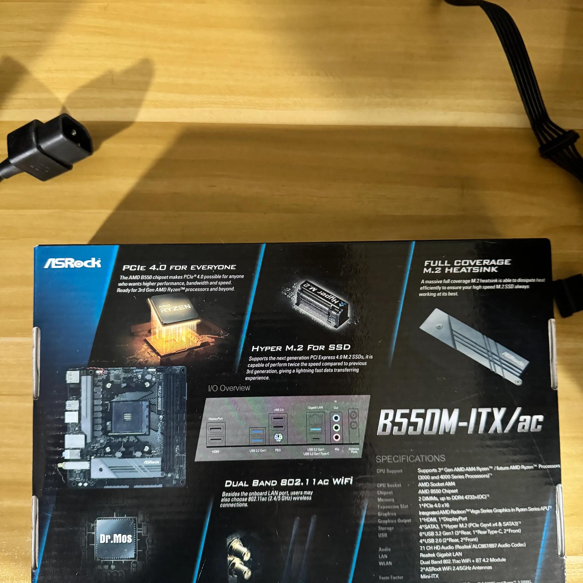 ASROCK B550M-ITX/ac with RYZEN 5 3600 CPU