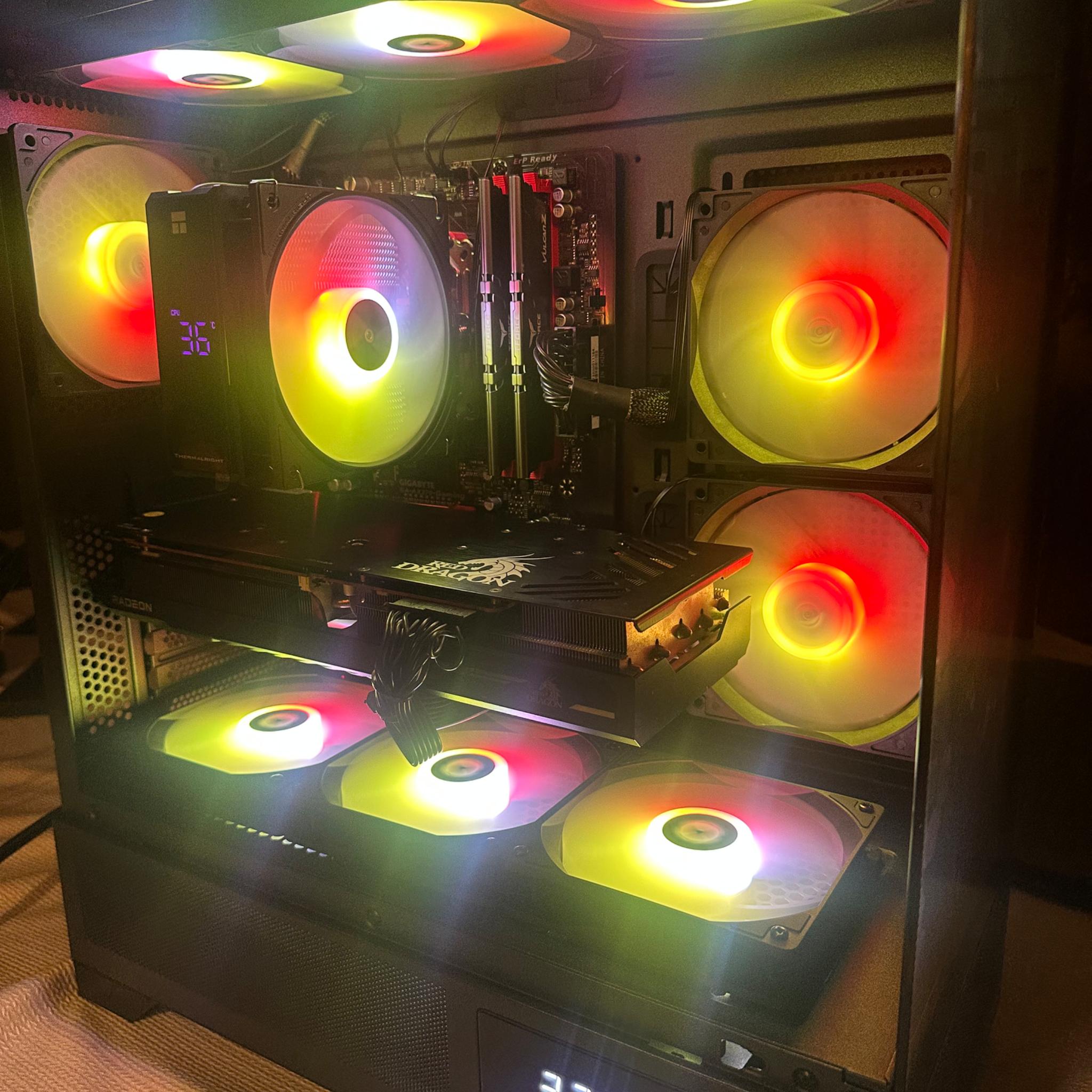 Custom Gaming PC | RX 6800 16gb (RTX 4070 Equivalent) | Ryzen 5 5600X | 32GB 3600MHz | 1TB SSD| ARGB