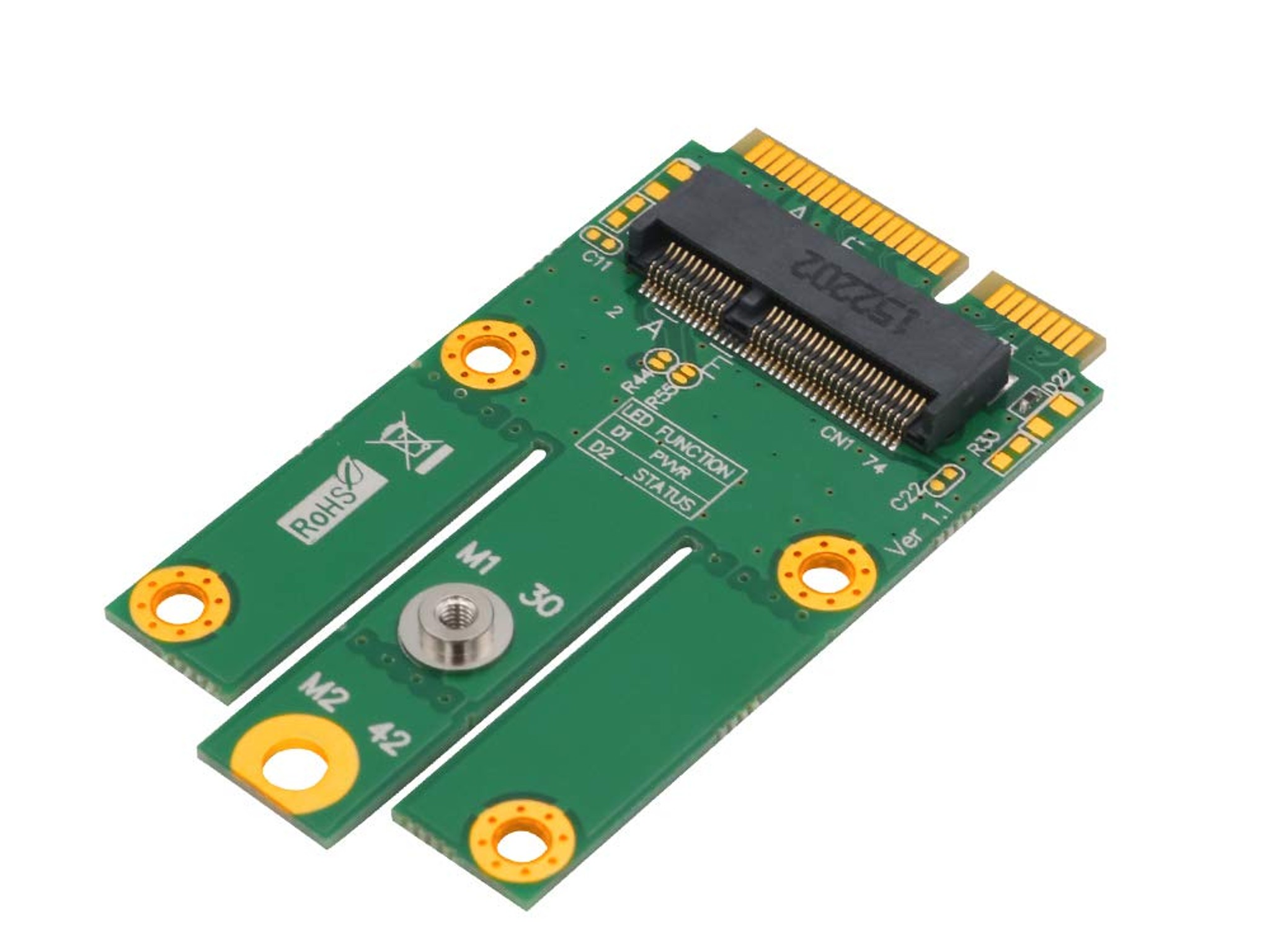 M.2 (NGFF Key E) to MPCIe (PCIe+USB) Adapter pcie Card m.2 pcie Adapter SSD MSata
