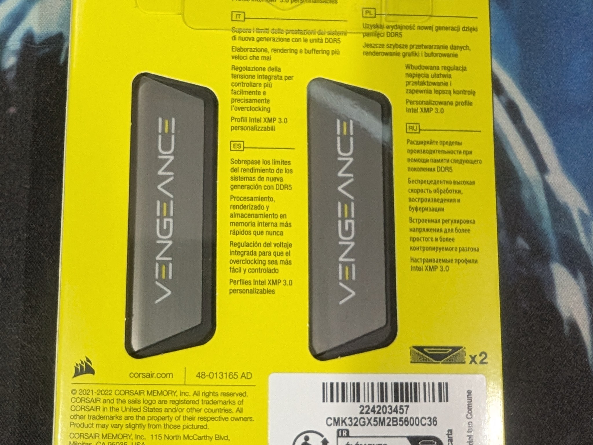 Open Box - Corsair Vengeance DDR5 32GB