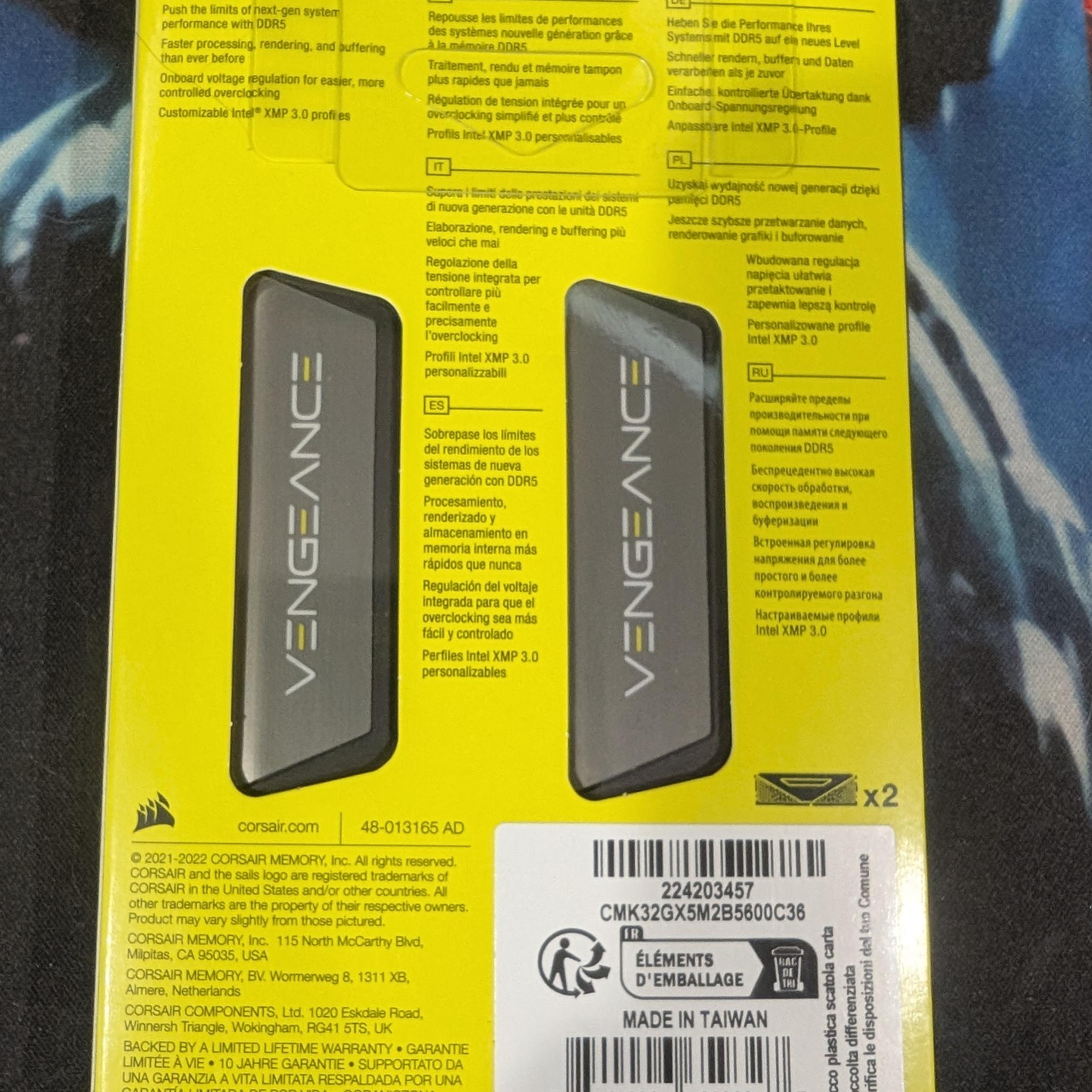 Open Box - Corsair Vengeance DDR5 32GB