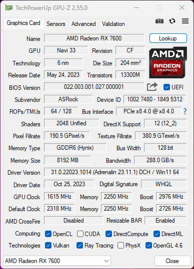 [Prometheus] || Ryzen 5 5600X + Radeon RX 7600 8GB w/ 1TB M.2 NVMe Storage & 16GB of DDR4 RAM