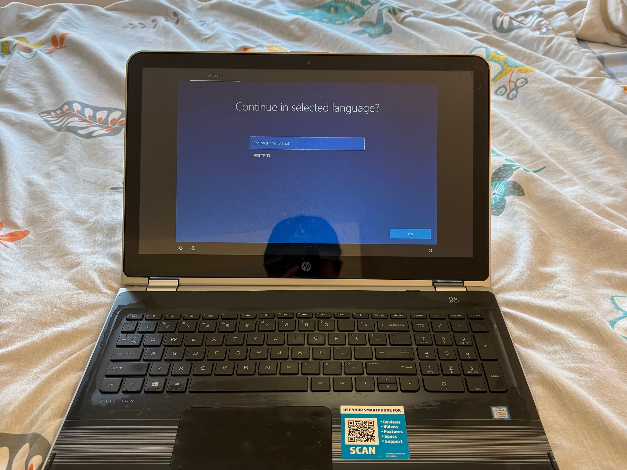 HP Pavilion 15-bk163dx x360 15.6” Laptop – i3-7100U / 8GB / 1TB HDD – AS-IS
