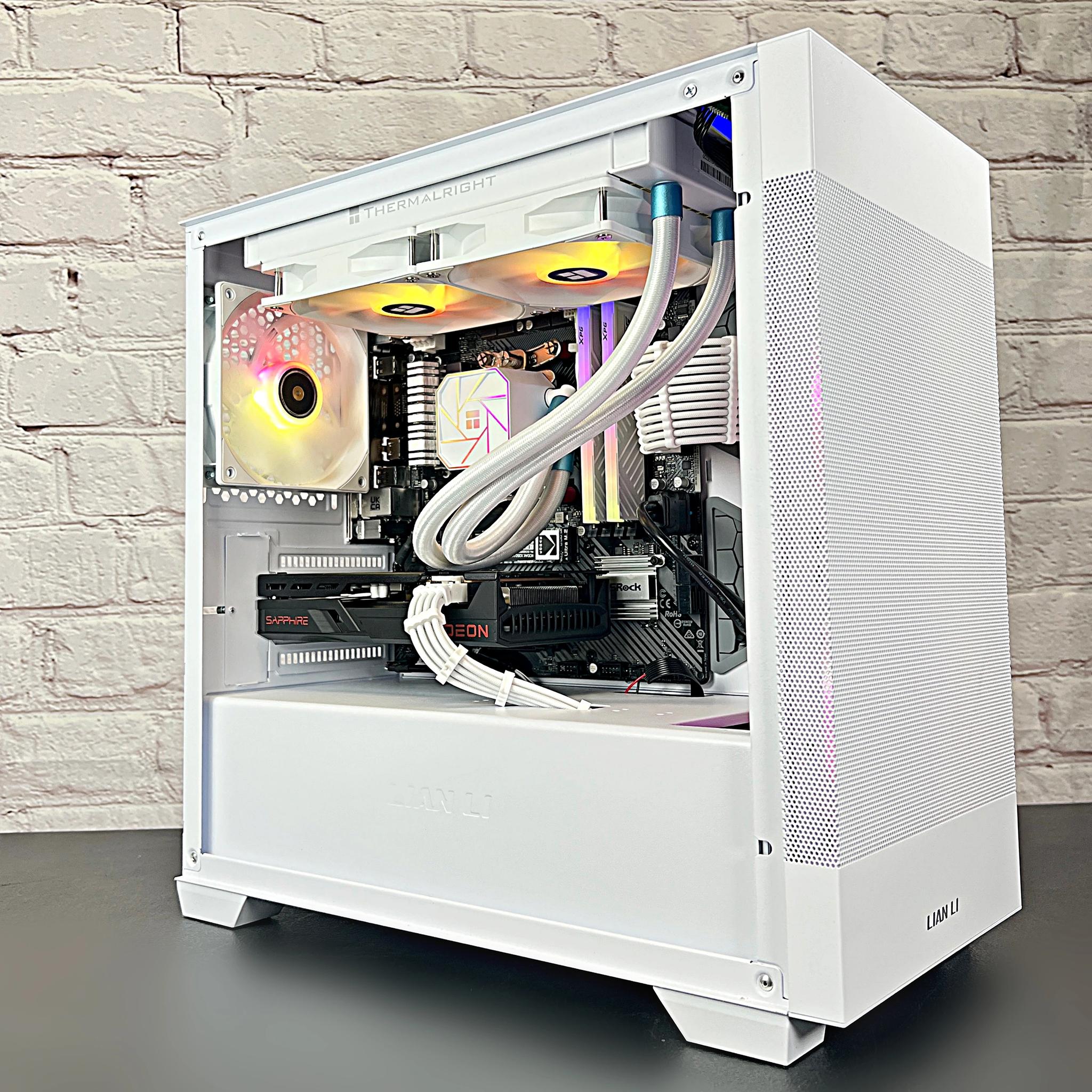 Liquid Cooled Sapphire Pulse RX 6600 Ryzen 5 3600 16GB RAM 1TB M.2 Win 11 Gaming PC
