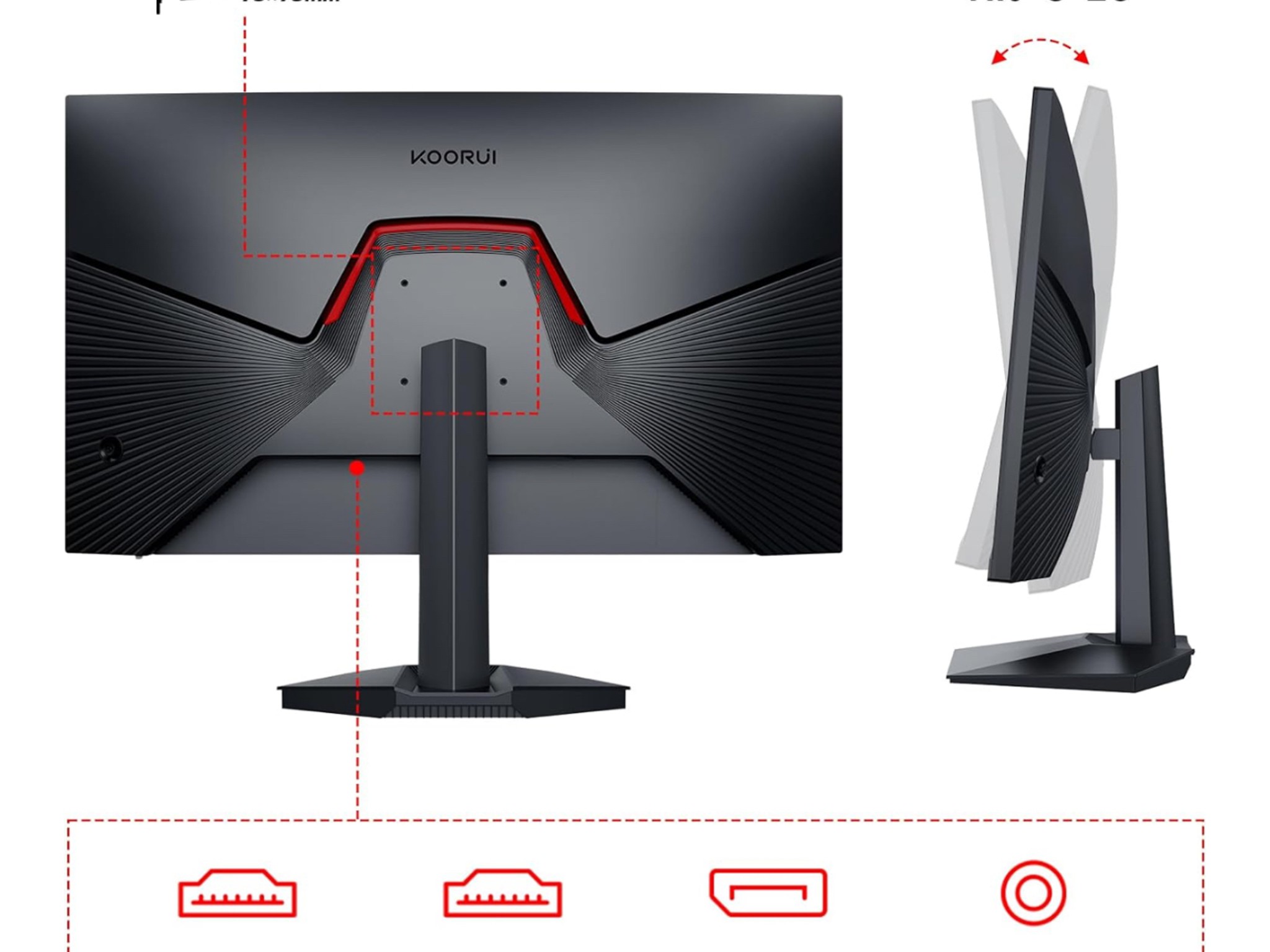 KOORUI Gaming Monitor, 24" IPS Monitor, 165Hz FHD Computer Monitor,Adaptive Sync