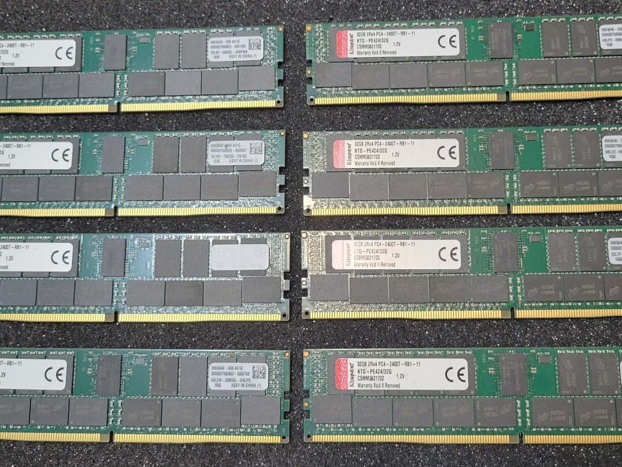 Kingston 256GB (8x32GB) DDR4 2Rx4 PC4-2400T-RB11-11 ECC Reg Server Memory RAM